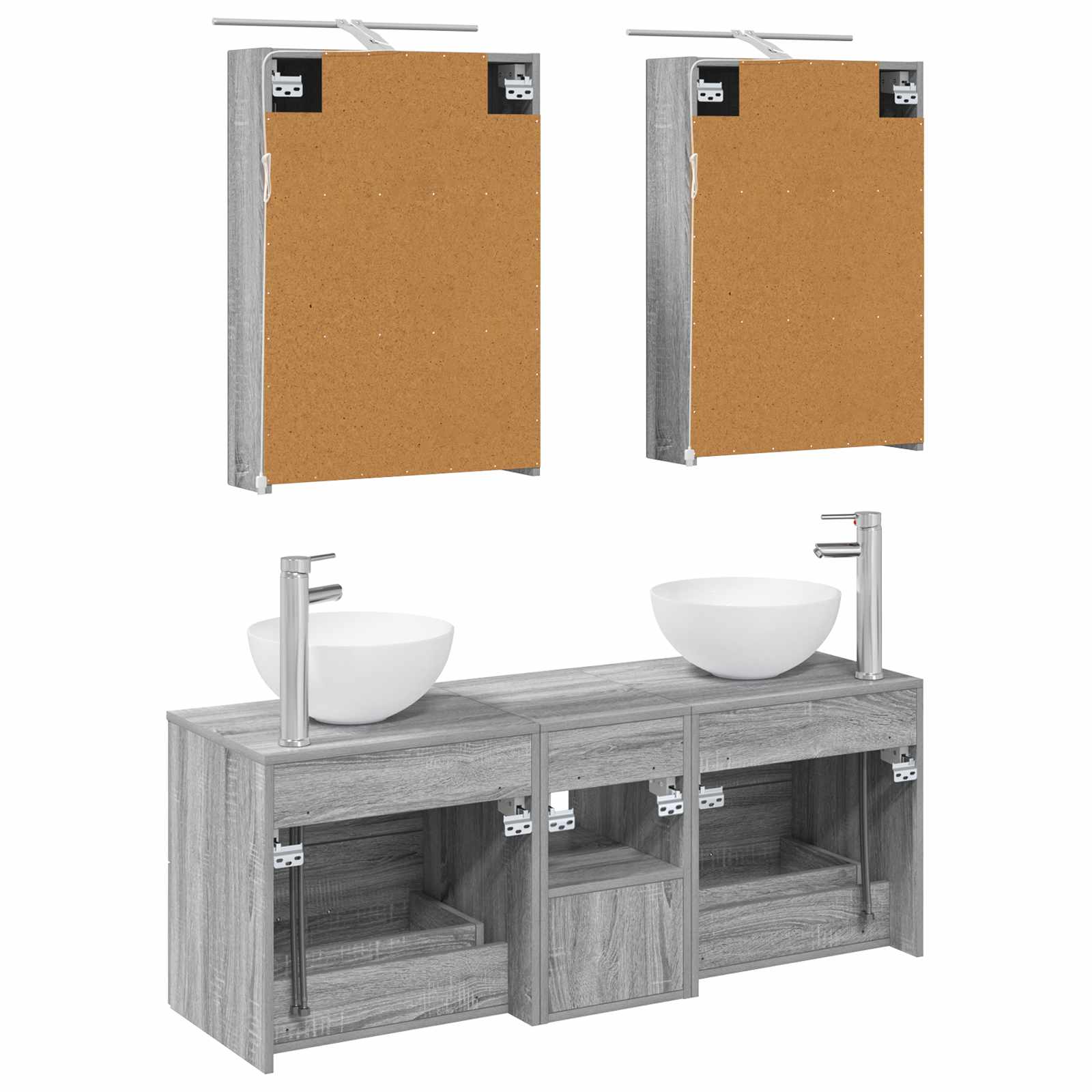 Set namještaja za kupaonicu 5 pcs Siva Sonoma