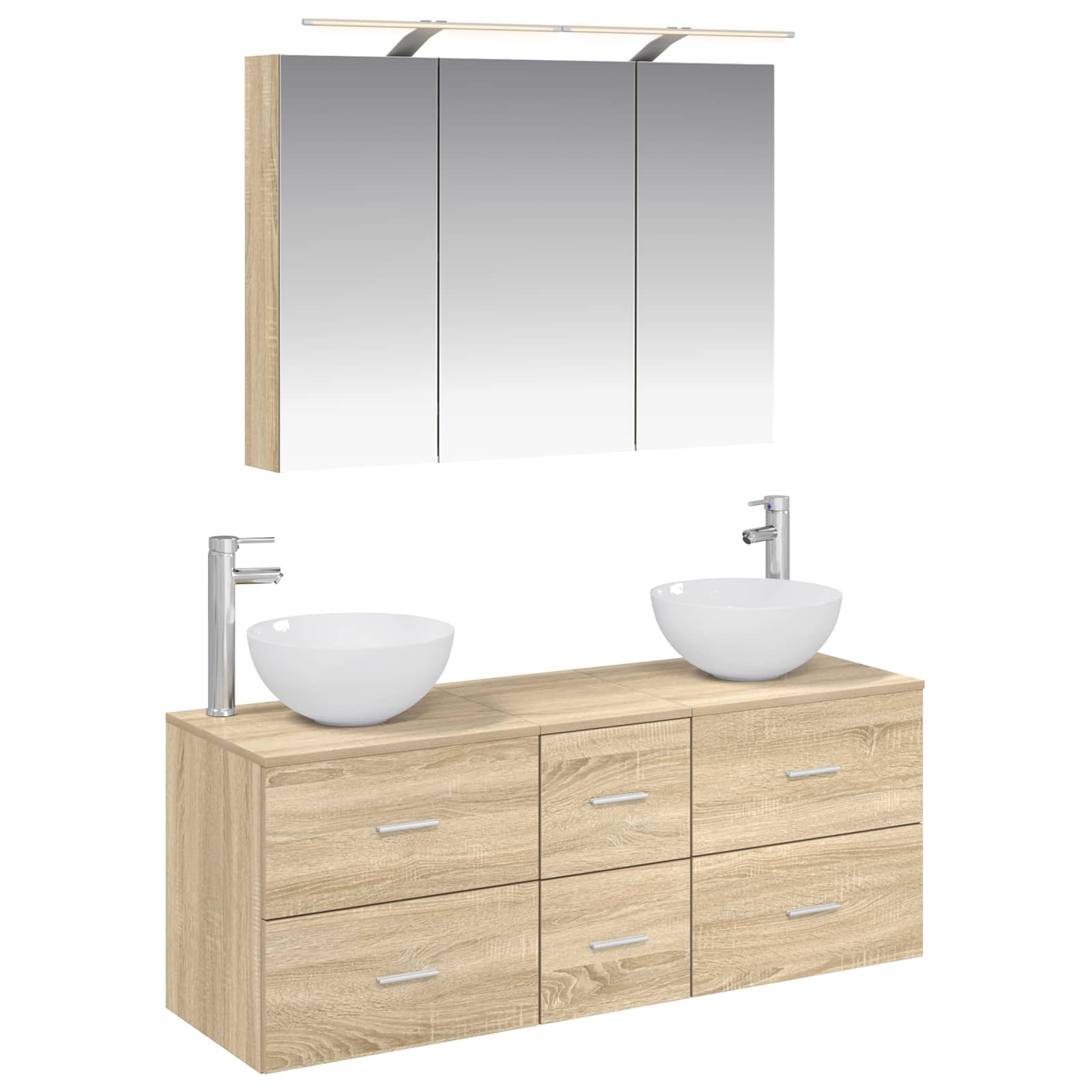 Set namještaja za kupaonicu 4 pcs Hrast sonoma