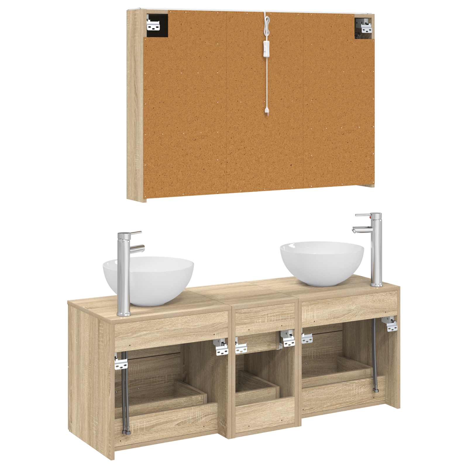 Set namještaja za kupaonicu 4 pcs Hrast sonoma