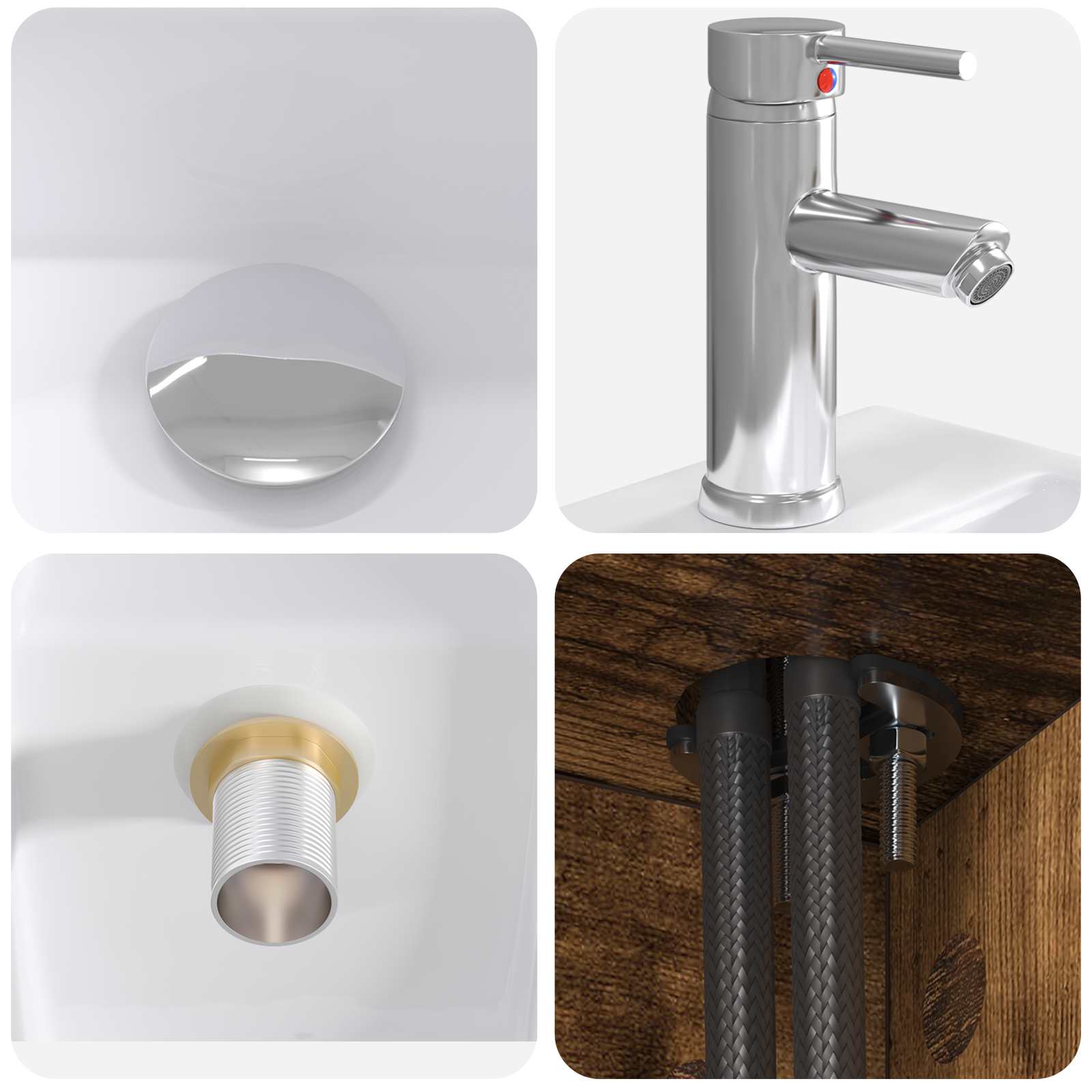 Set namještaja za kupaonicu 5 pcs Dimljeni hrast