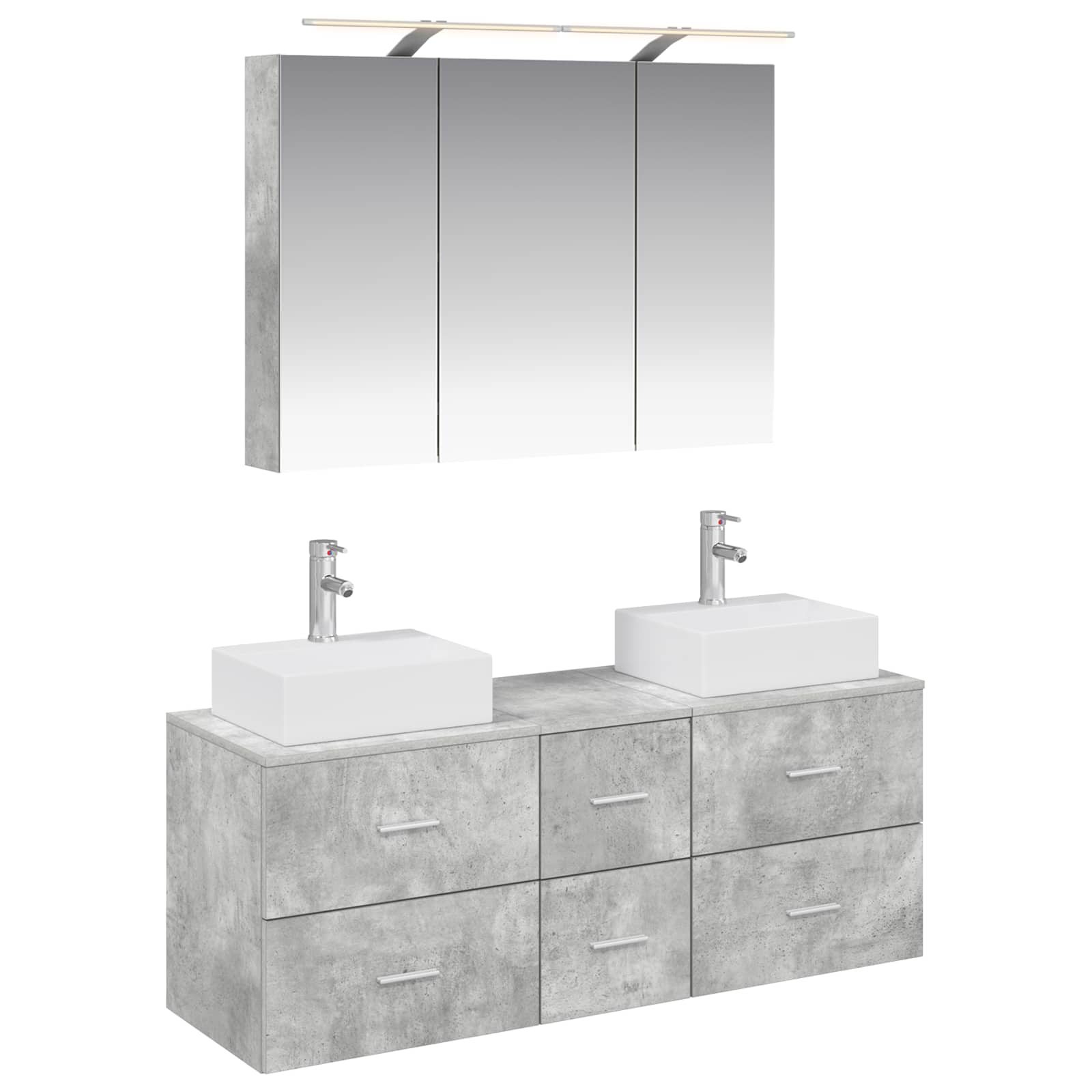 Set namještaja za kupaonicu 4 pcs Betonska siva