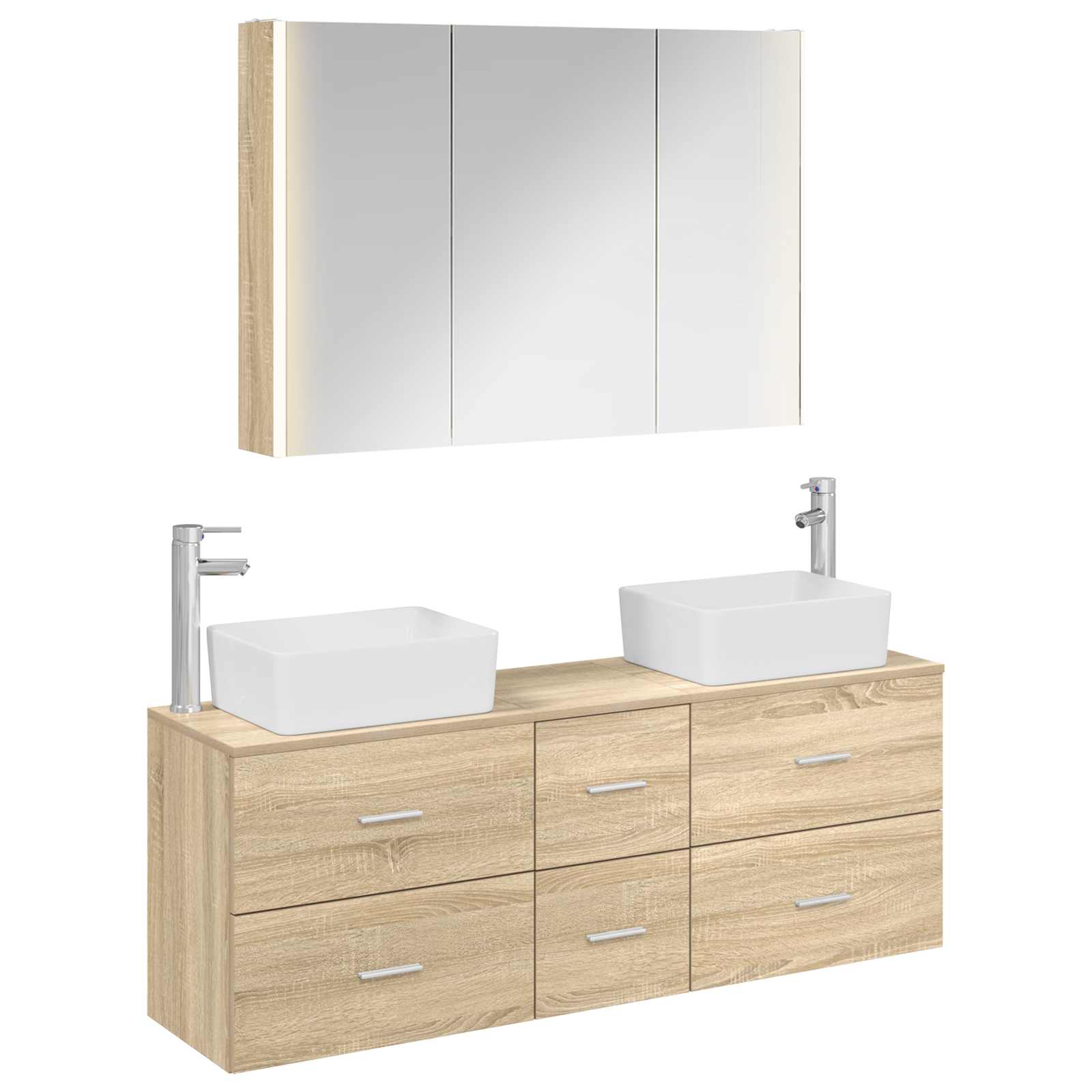 Set namještaja za kupaonicu 4 pcs Hrast sonoma