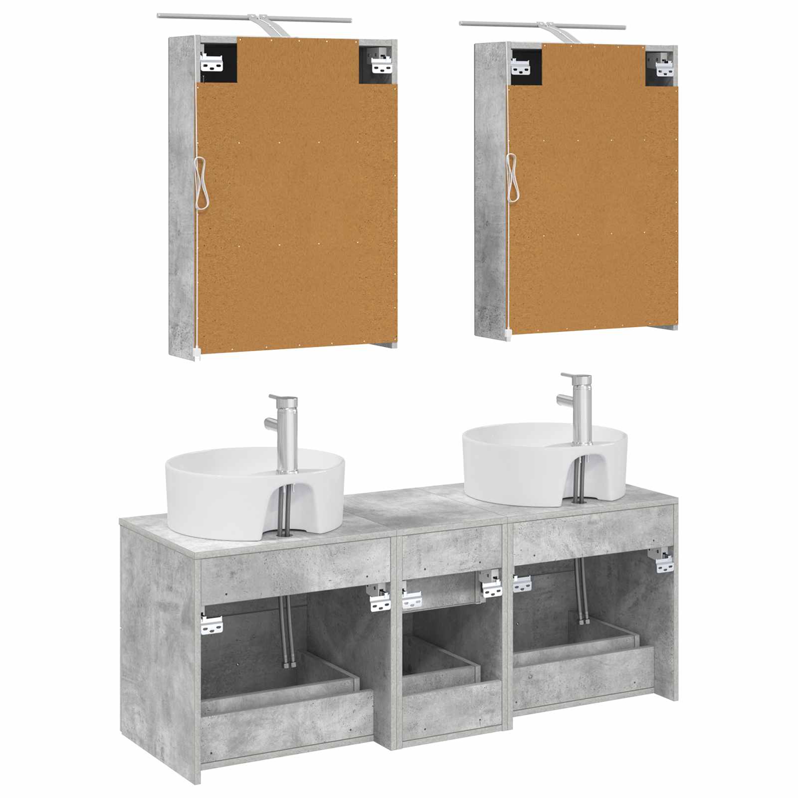 Set namještaja za kupaonicu 5 pcs Betonska siva