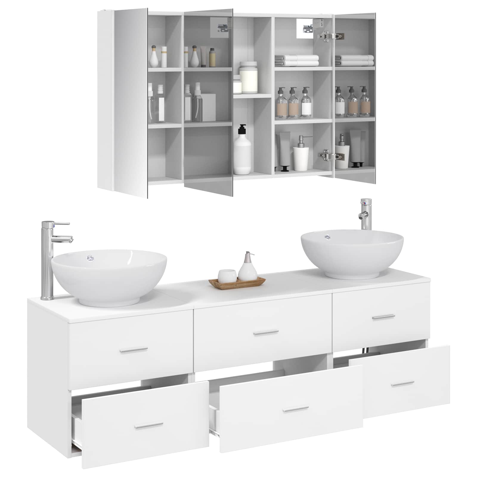 Set namještaja za kupaonicu 4 pcs Bijela