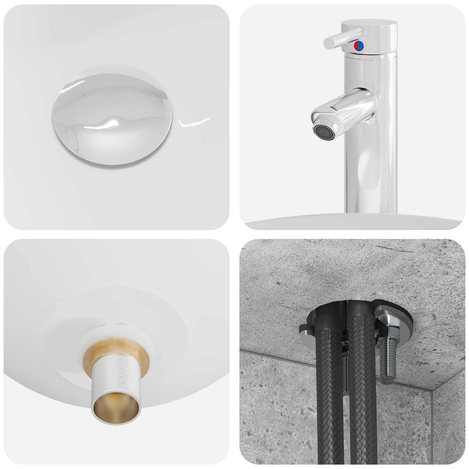 Set namještaja za kupaonicu 4 pcs Betonska siva