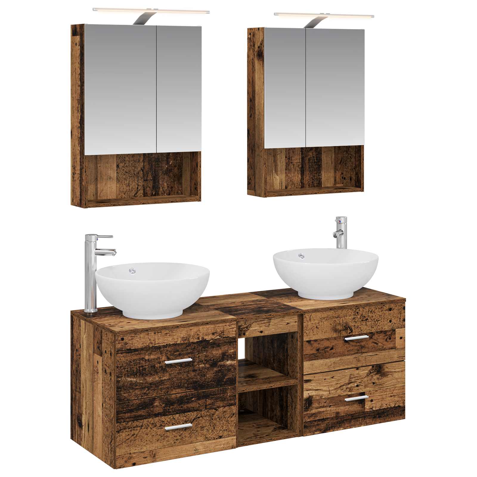 Set namještaja za kupaonicu 5 pcs Staro drvo