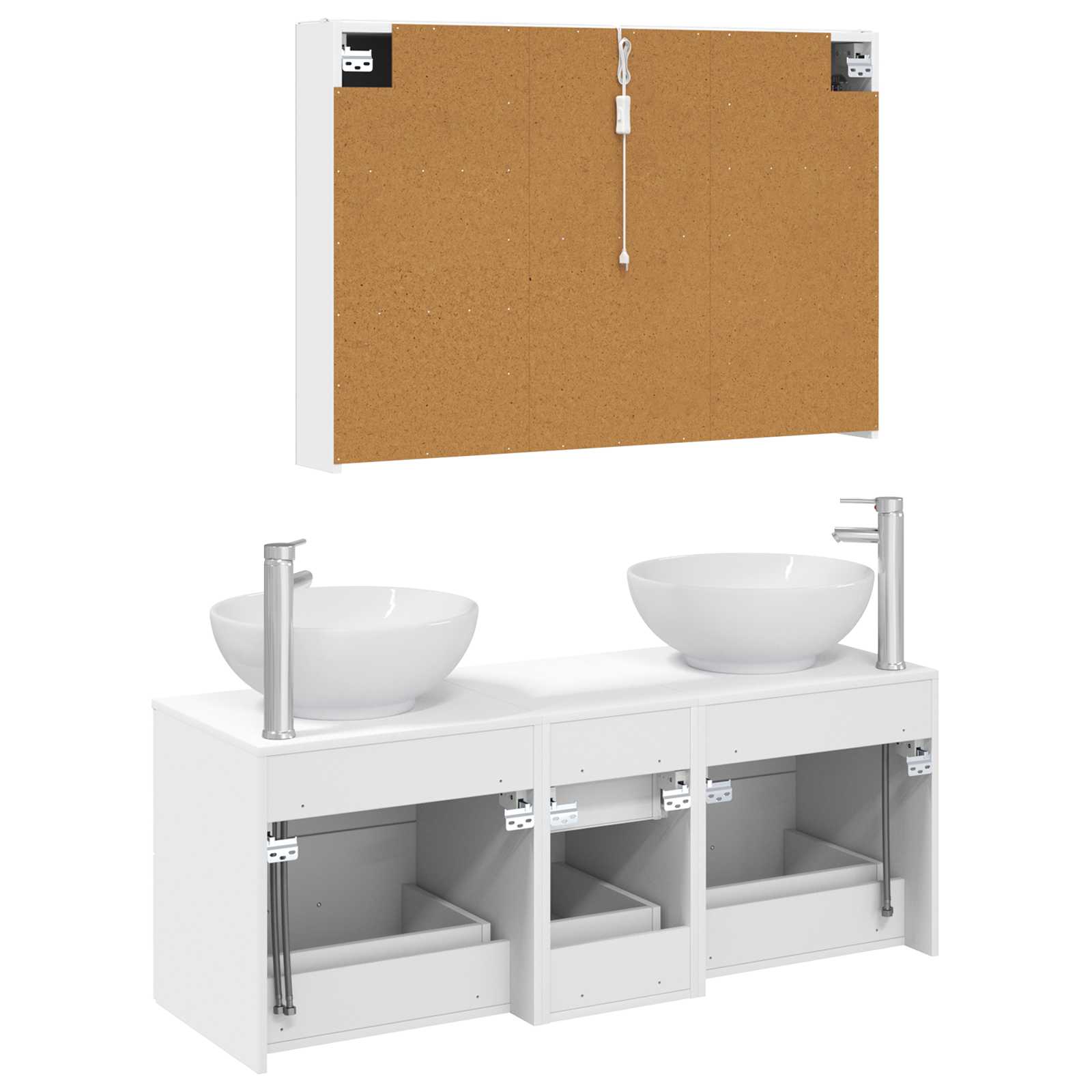 Set namještaja za kupaonicu 4 pcs Bijela