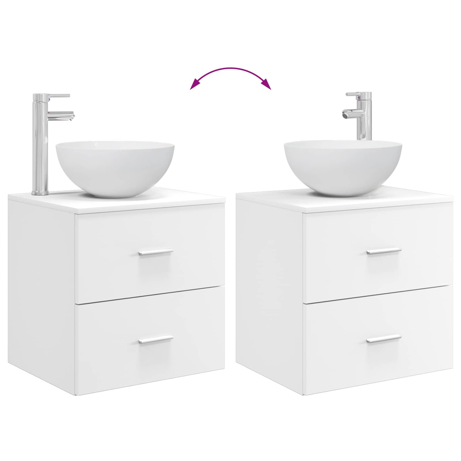 Set namještaja za kupaonicu 4 pcs Bijela