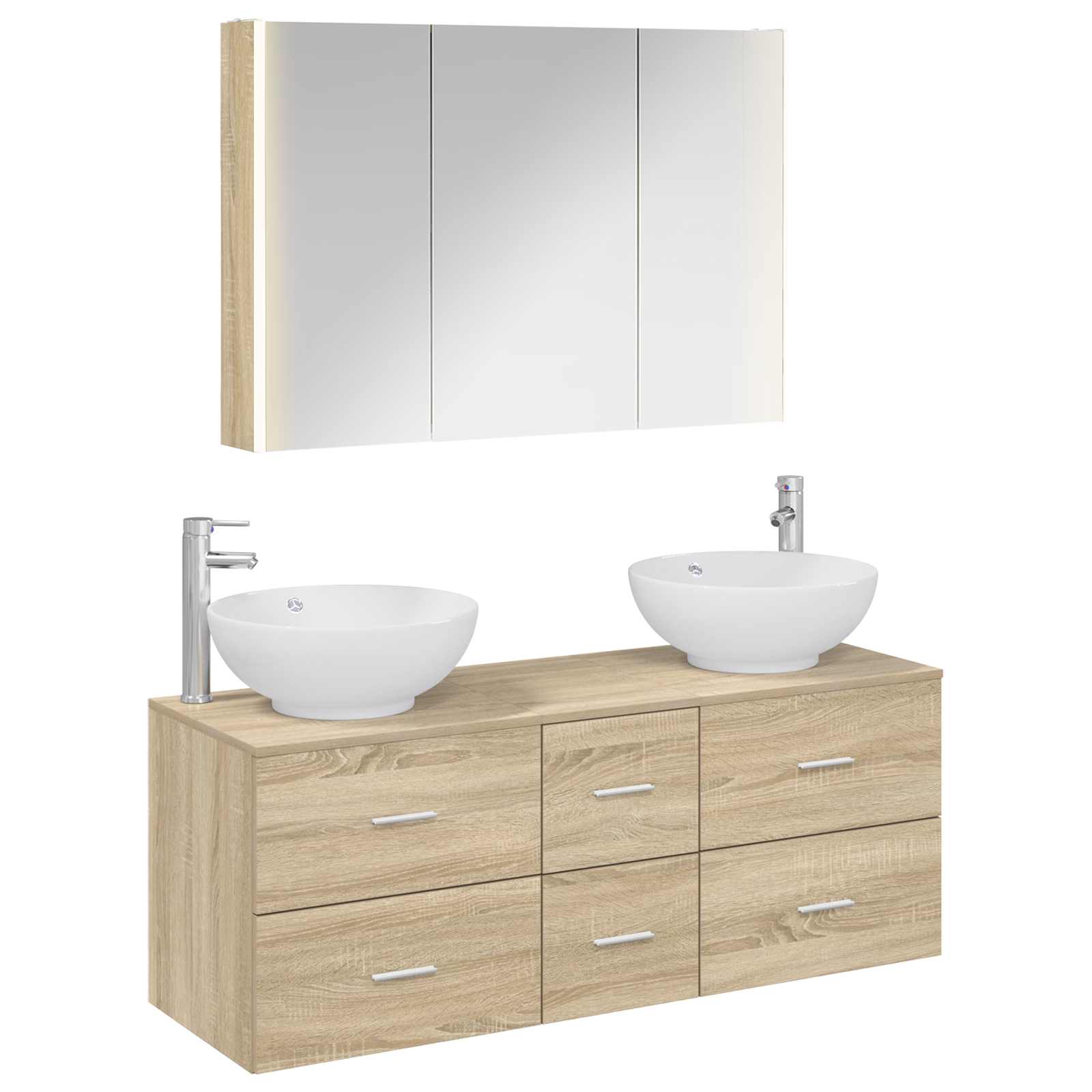 Set namještaja za kupaonicu 4 pcs Hrast sonoma