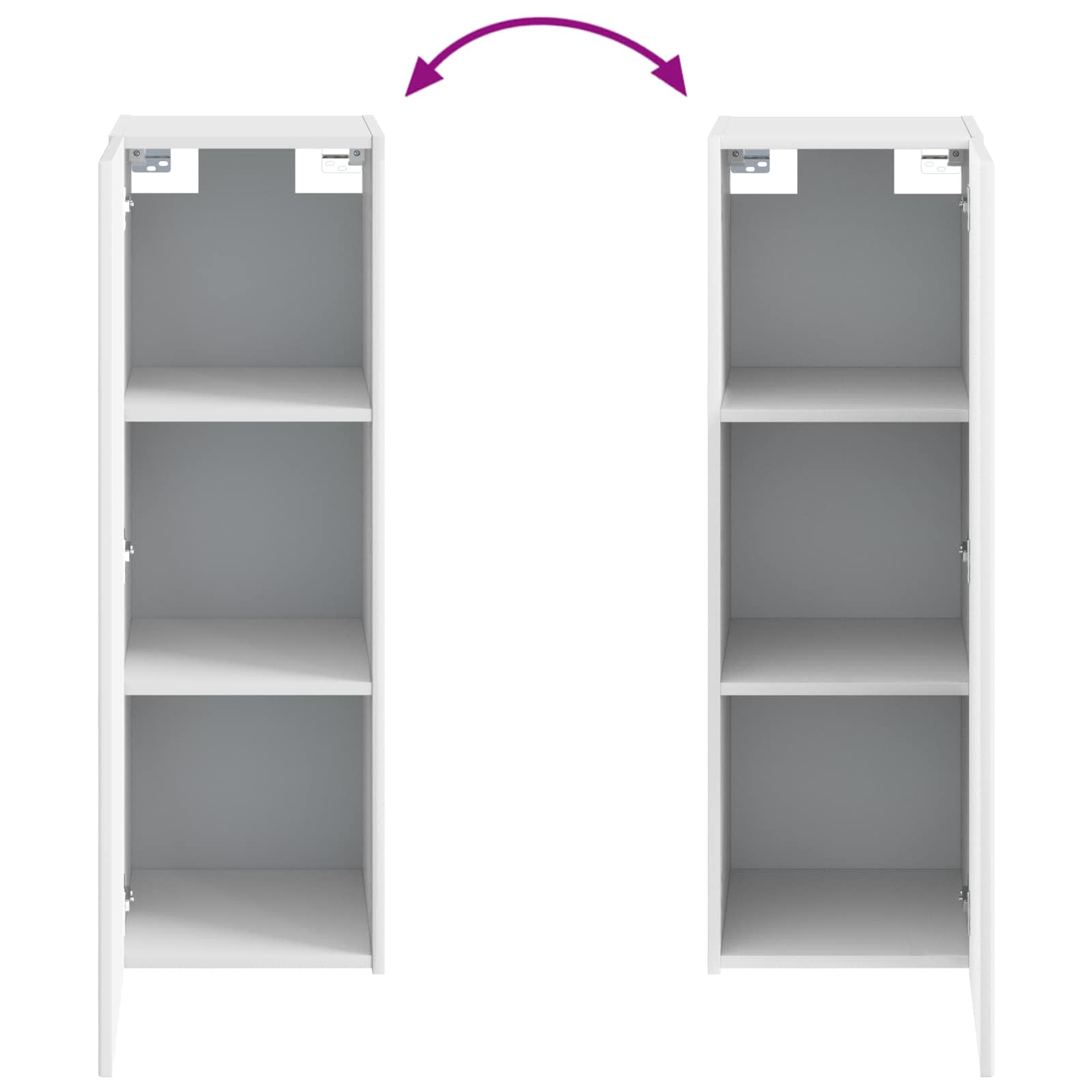 Set namještaja za kupaonicu Zidne s pohranom 6 pcs Bijela