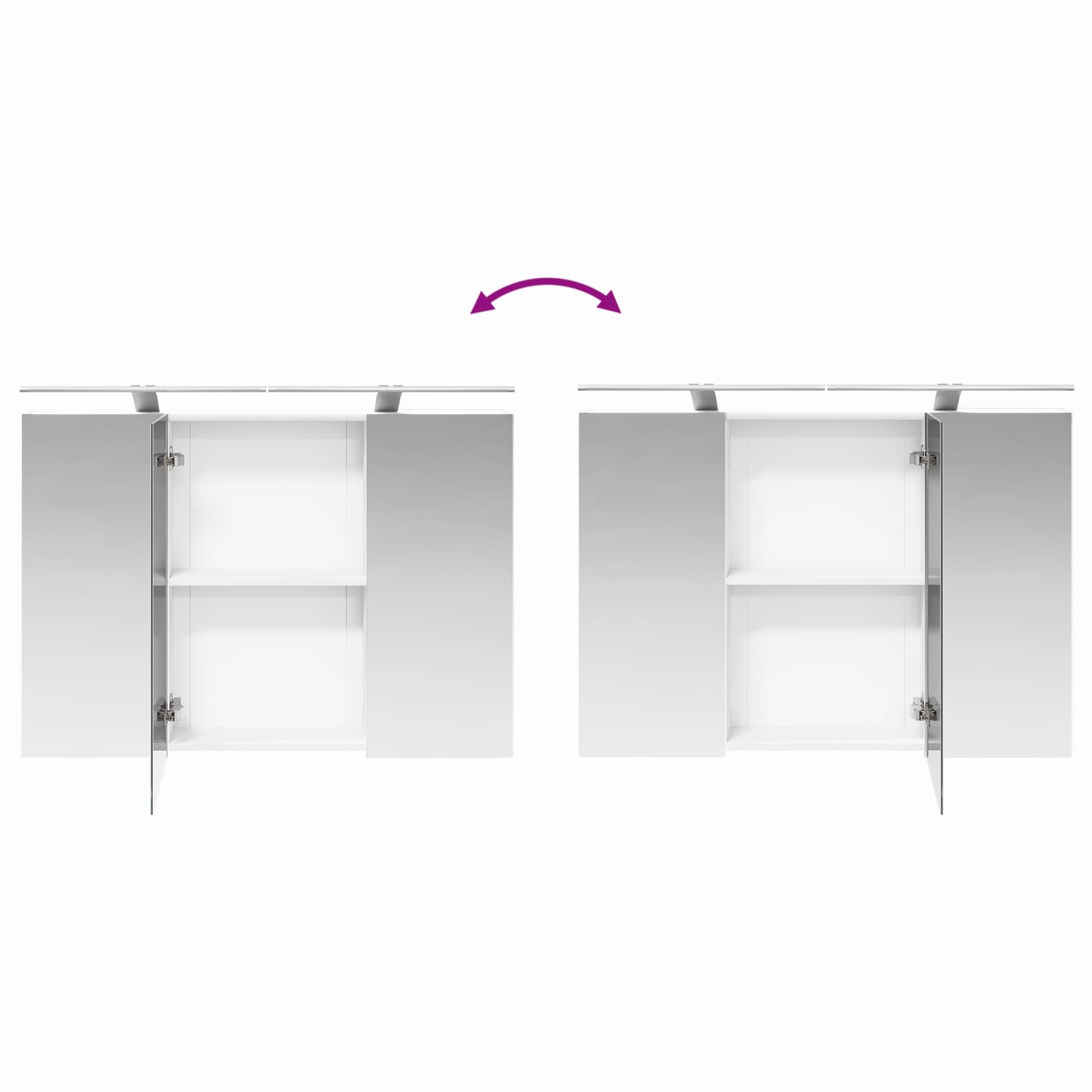 Set namještaja za kupaonicu Zidne s pohranom 6 pcs Bijela