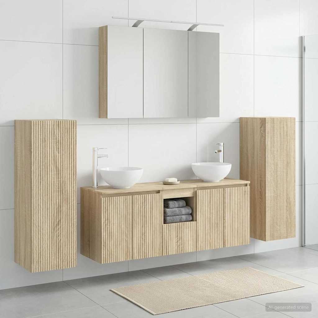 Set namještaja za kupaonicu 6 pcs Hrast sonoma