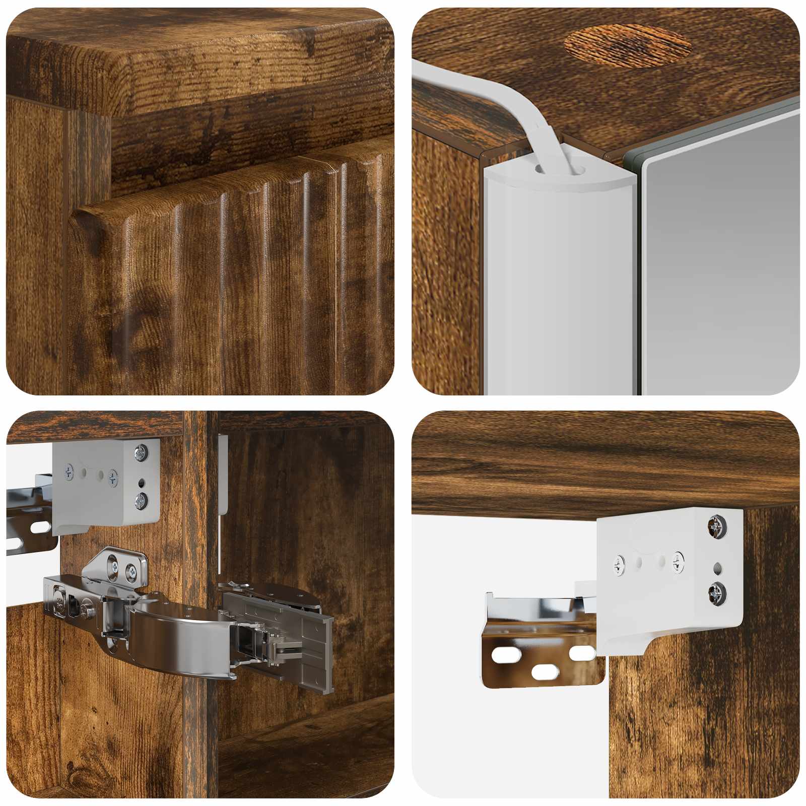 Set namještaja za kupaonicu 6 pcs Dimljeni hrast