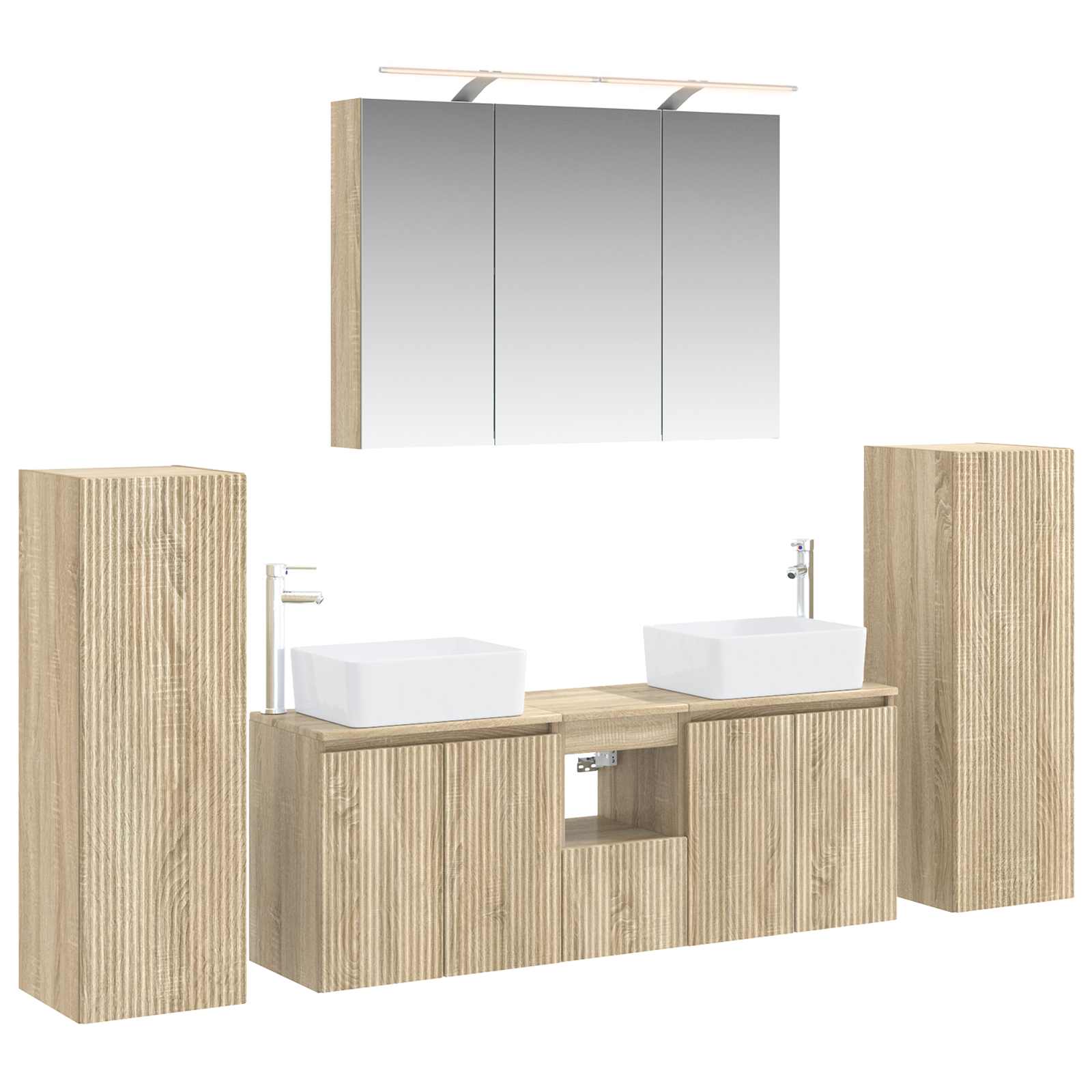 Set namještaja za kupaonicu 6 pcs Hrast sonoma