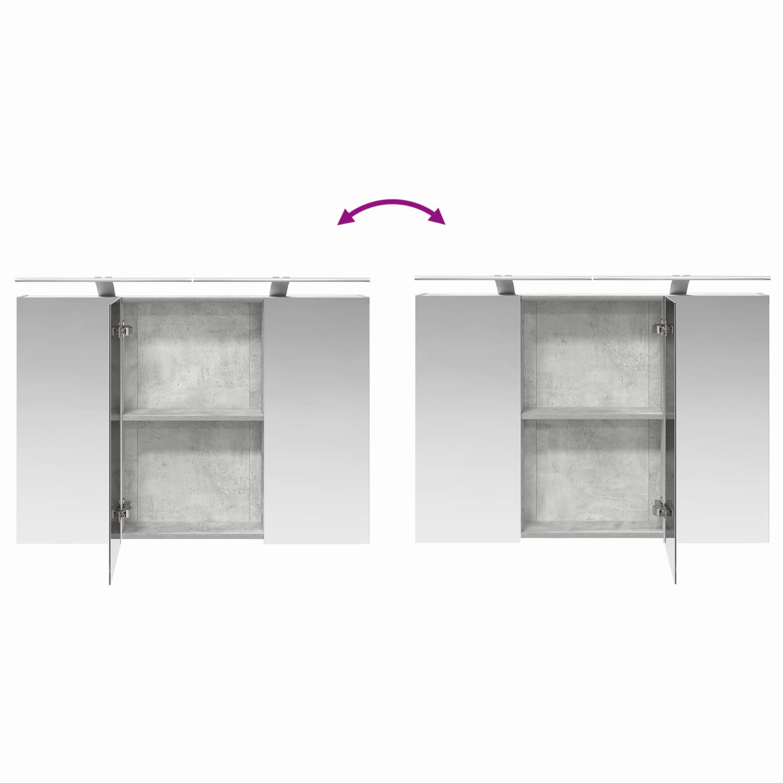 Set namještaja za kupaonicu 6 pcs Betonska siva