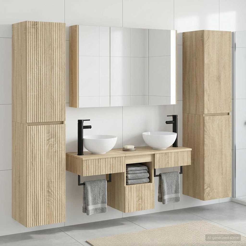 Set namještaja za kupaonicu 6 pcs Hrast sonoma