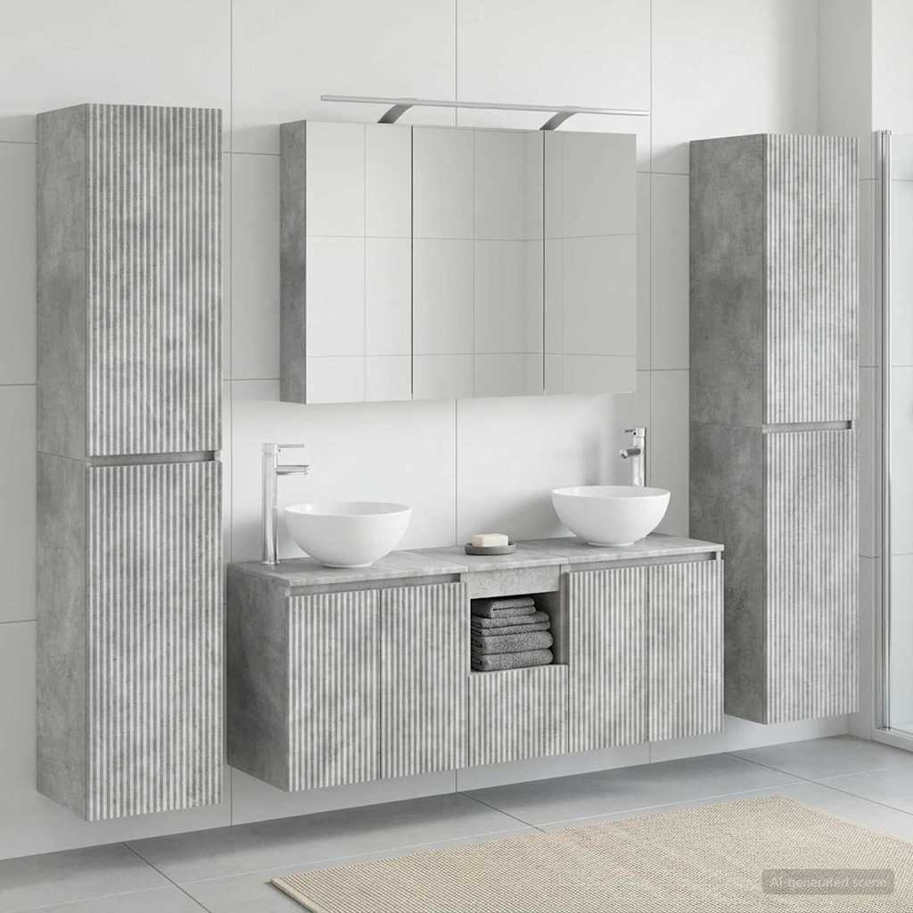 Set namještaja za kupaonicu 6 pcs Betonska siva