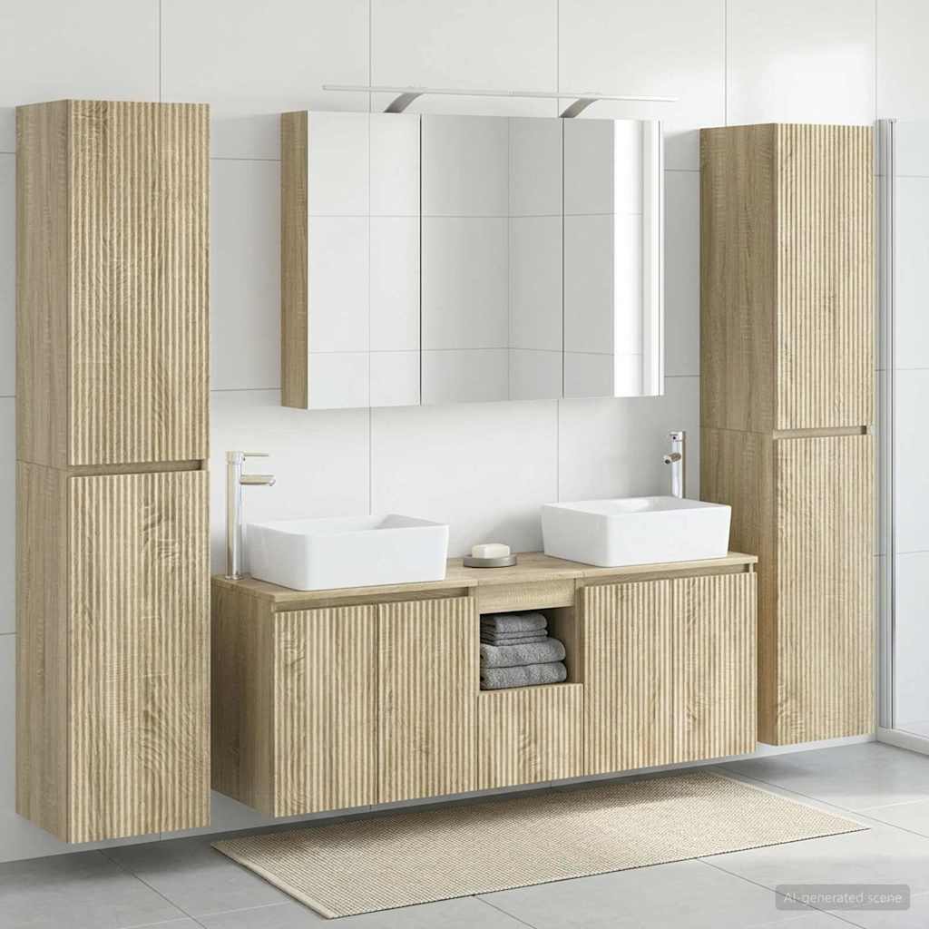 Set namještaja za kupaonicu 6 pcs Hrast sonoma