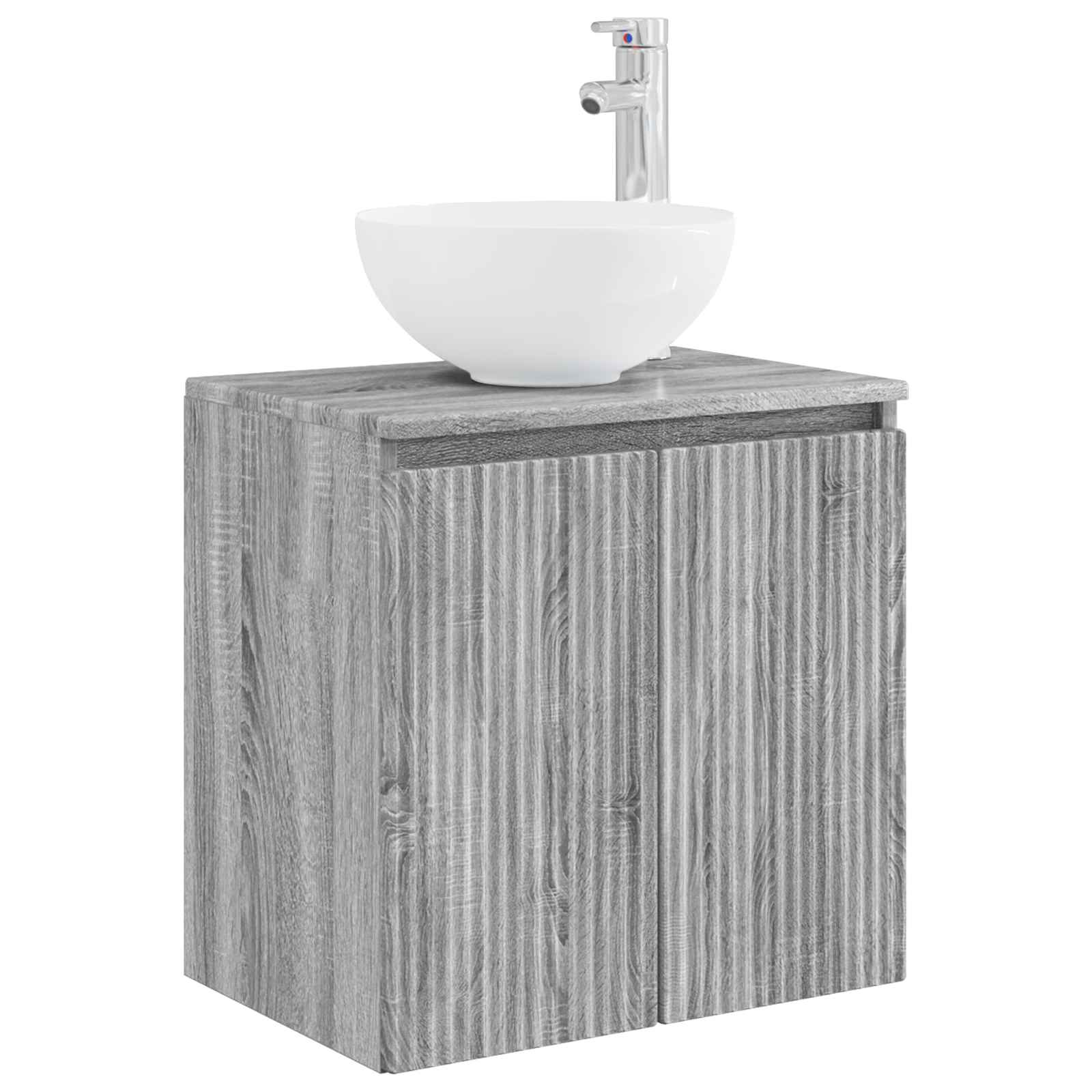 Set ormarića za kupaonicu 5 pcs Siva Sonoma 50 x 14,5 x 70 cm