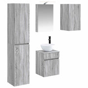 Set ormarića za kupaonicu 5 pcs Siva Sonoma 40 x 10,5 x 60,5 cm