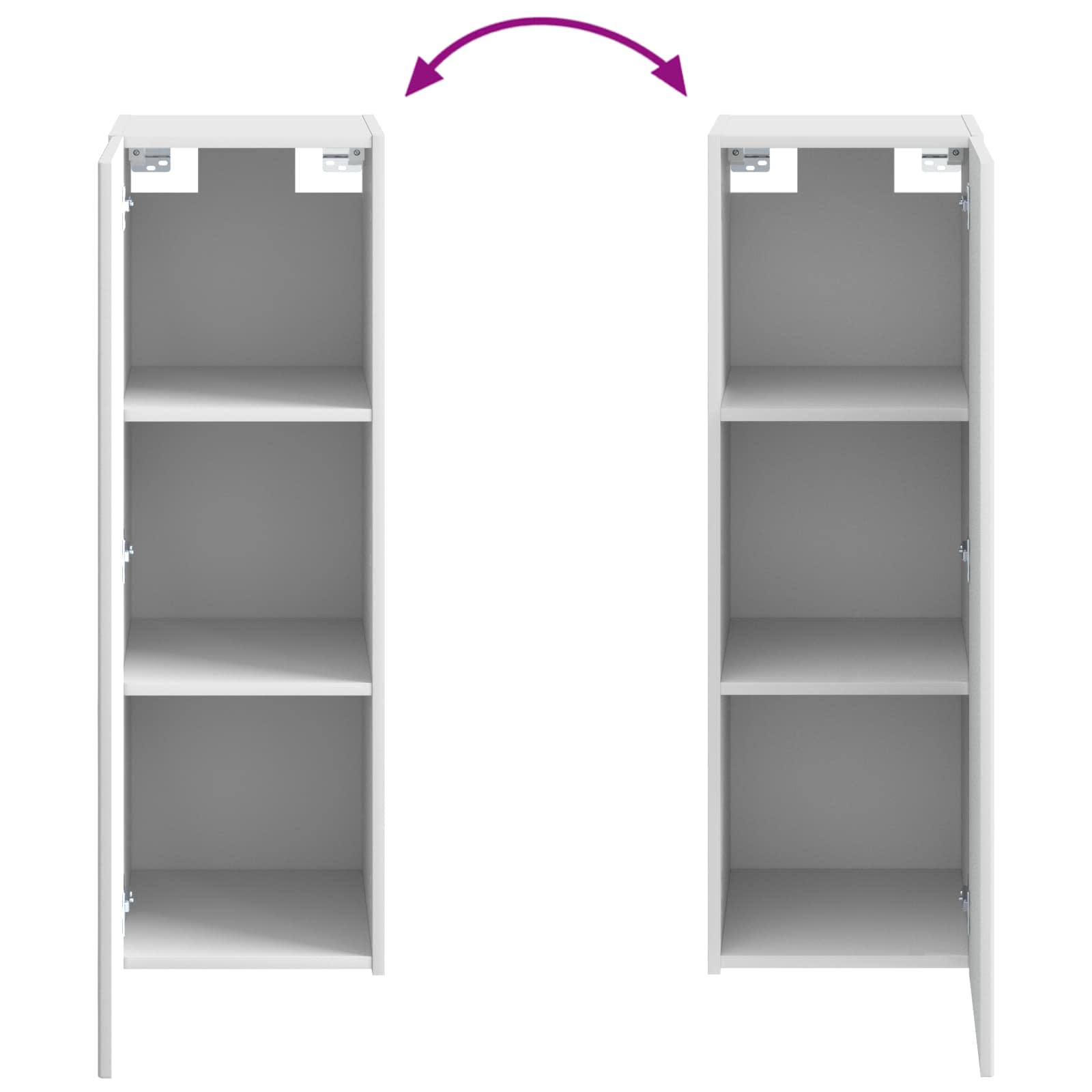 Set ormarića za kupaonicu 4 pcs Bijela 40 x 10,5 x 60,5 cm