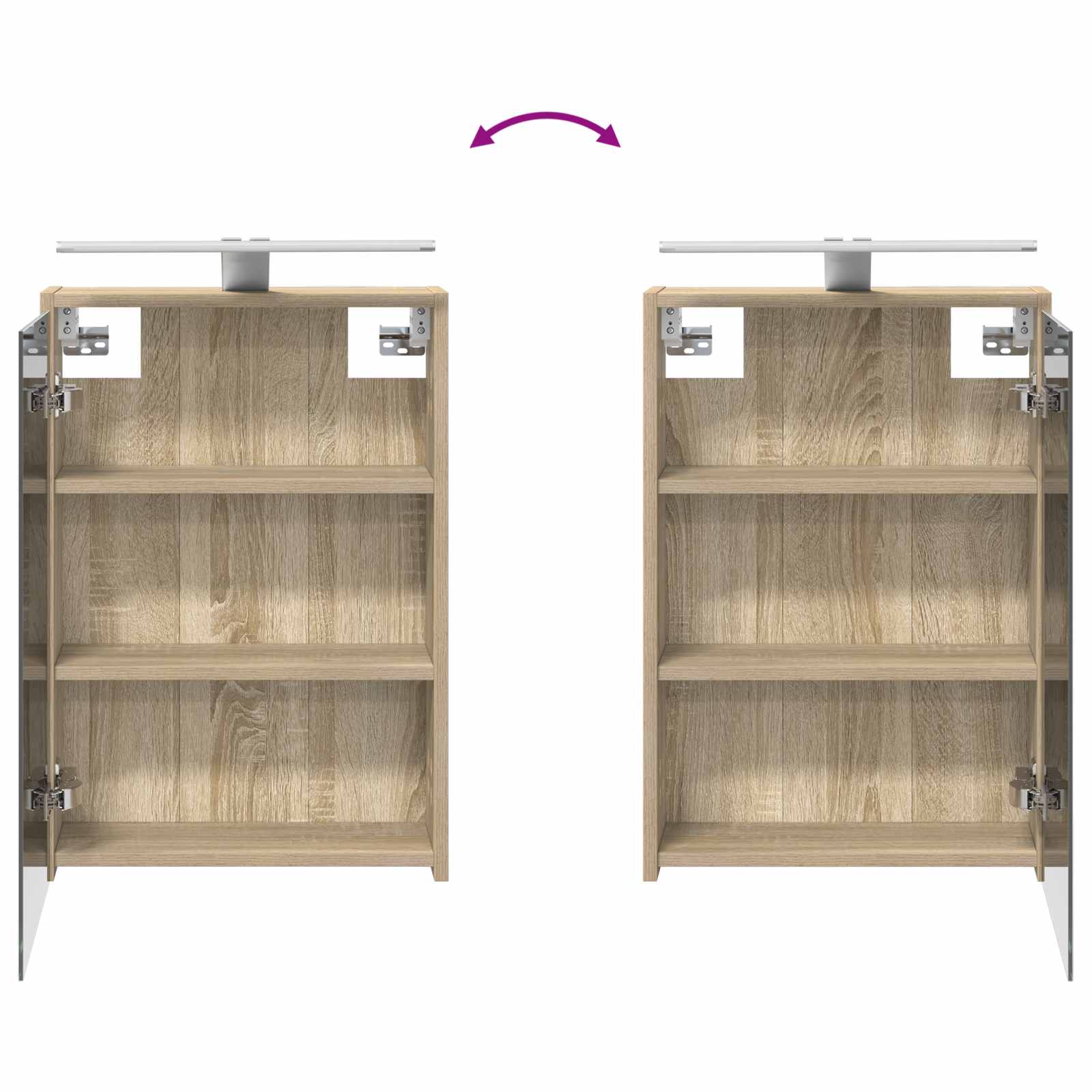 Set ormarića za kupaonicu 4 pcs Hrast sonoma 43 x 16 x 62,5 cm