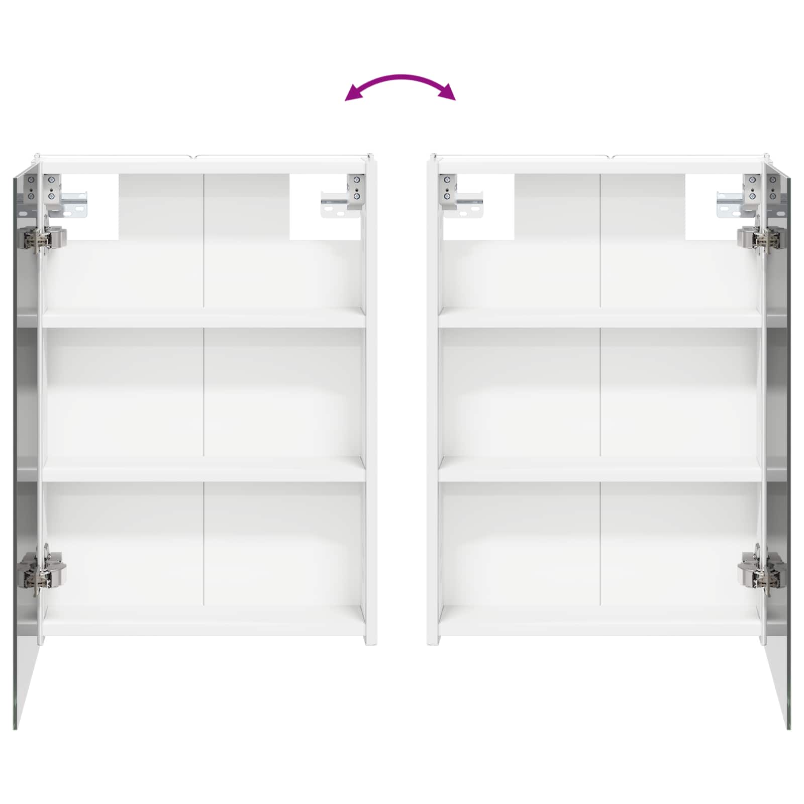 Set ormarića za kupaonicu 4 pcs Bijela 43 x 11,5 x 60,5 cm