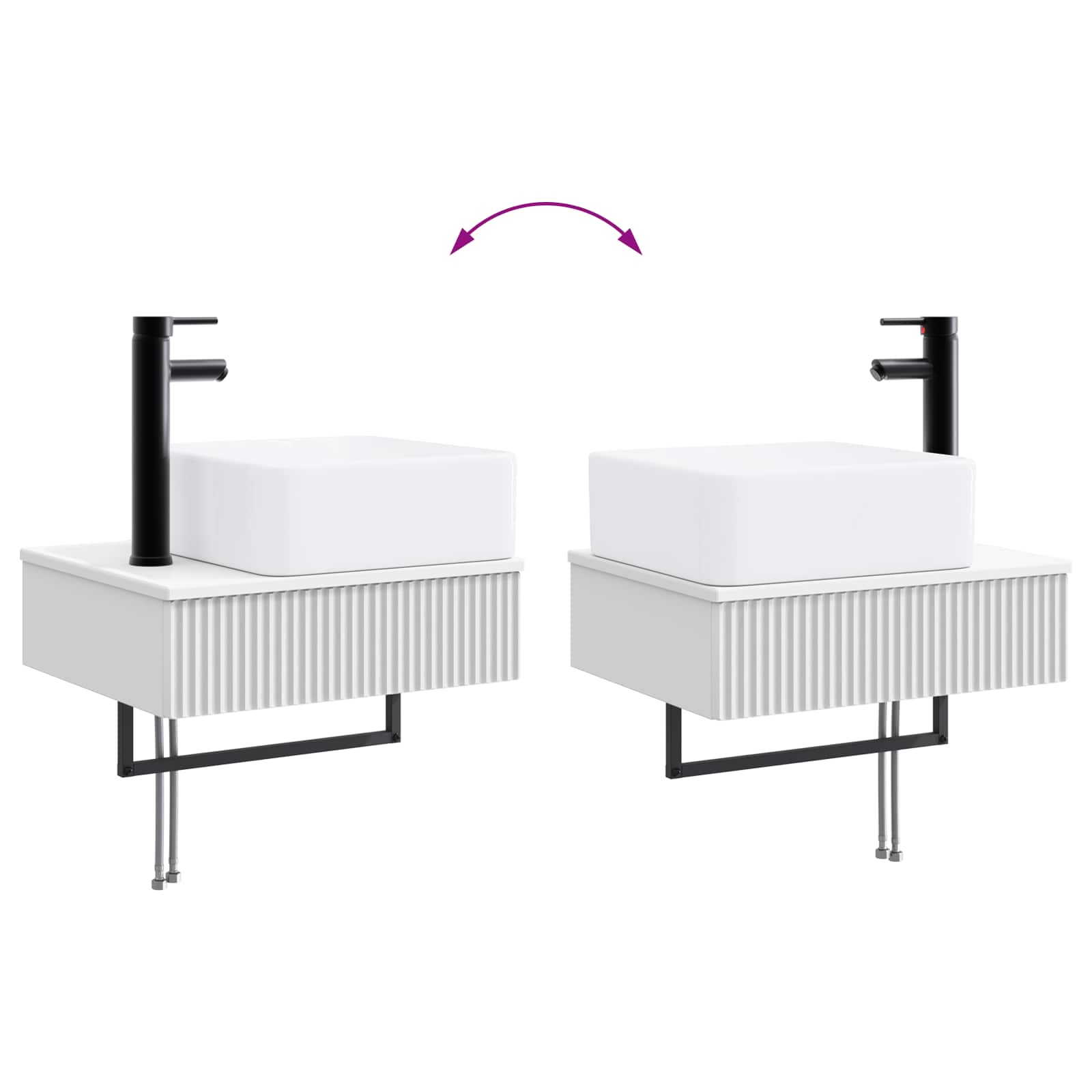 Set ormarića za kupaonicu 4 pcs Bijela 50 x 14,5 x 70 cm