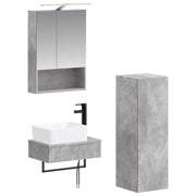 Set ormarića za kupaonicu 4 pcs Betonska siva 50 x 14,5 x 70 cm