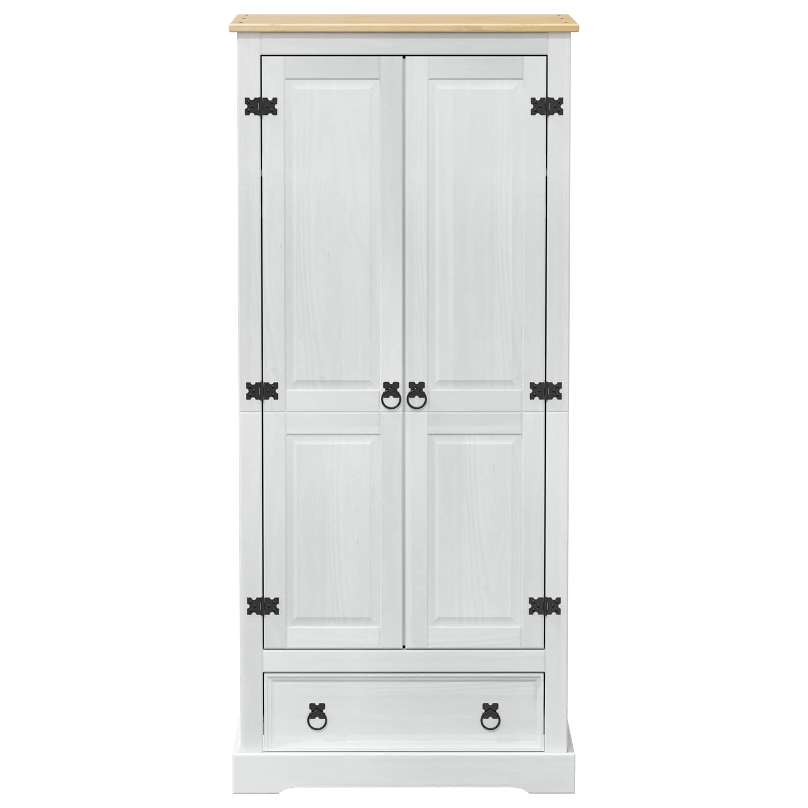 Ormari s ladicama Bijelo 76 x 50 x 170 cm Čvrsto borovo drvo