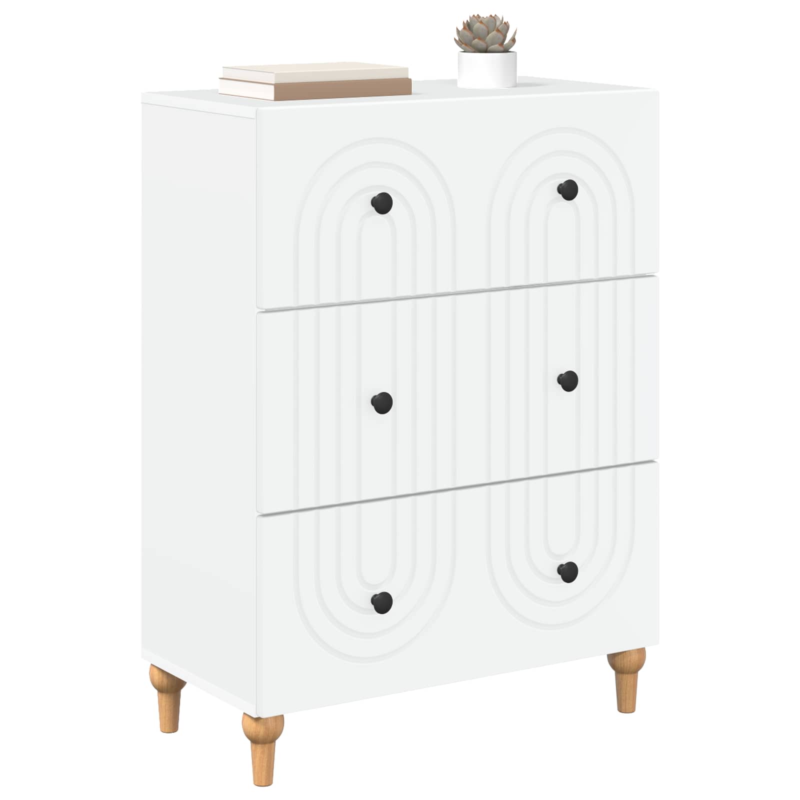 Ormar s ladicama Bijela 66 x 34,5 x 90 cm Konstruirano drvo