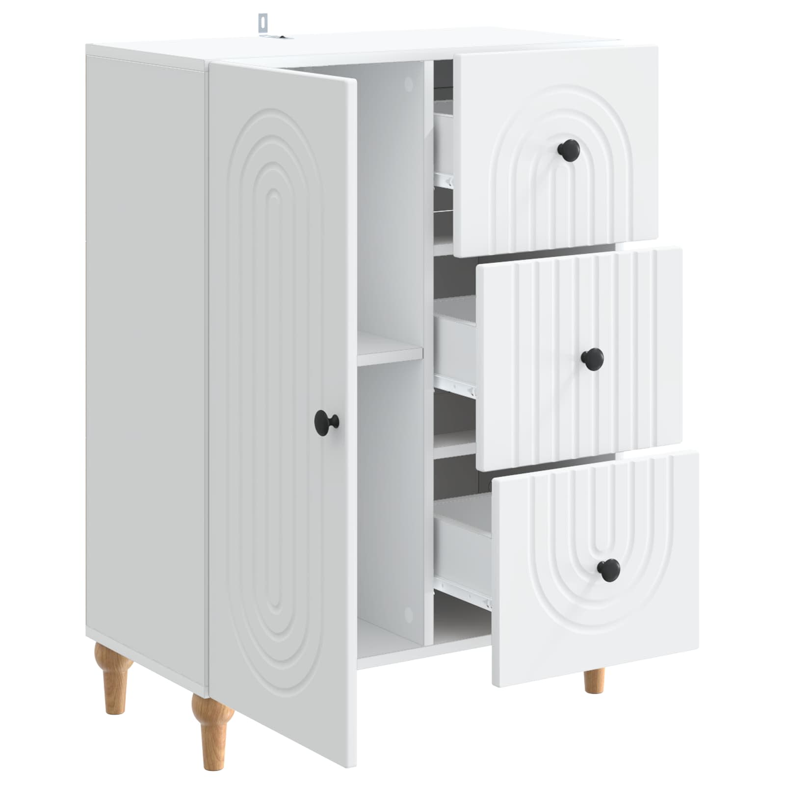 Kreveta s ladicama Bijela 66 x 34,5 x 90 cm Konstruirano drvo