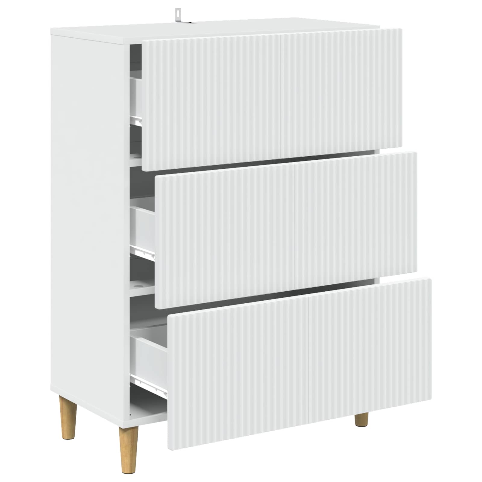 Ormar s ladicama Bijela 66 x 34,5 x 90 cm Konstruirano drvo