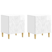 Noćni ormarić 2 pcs Bijela visokog sjaja 43 x 34,5 x 50 cm