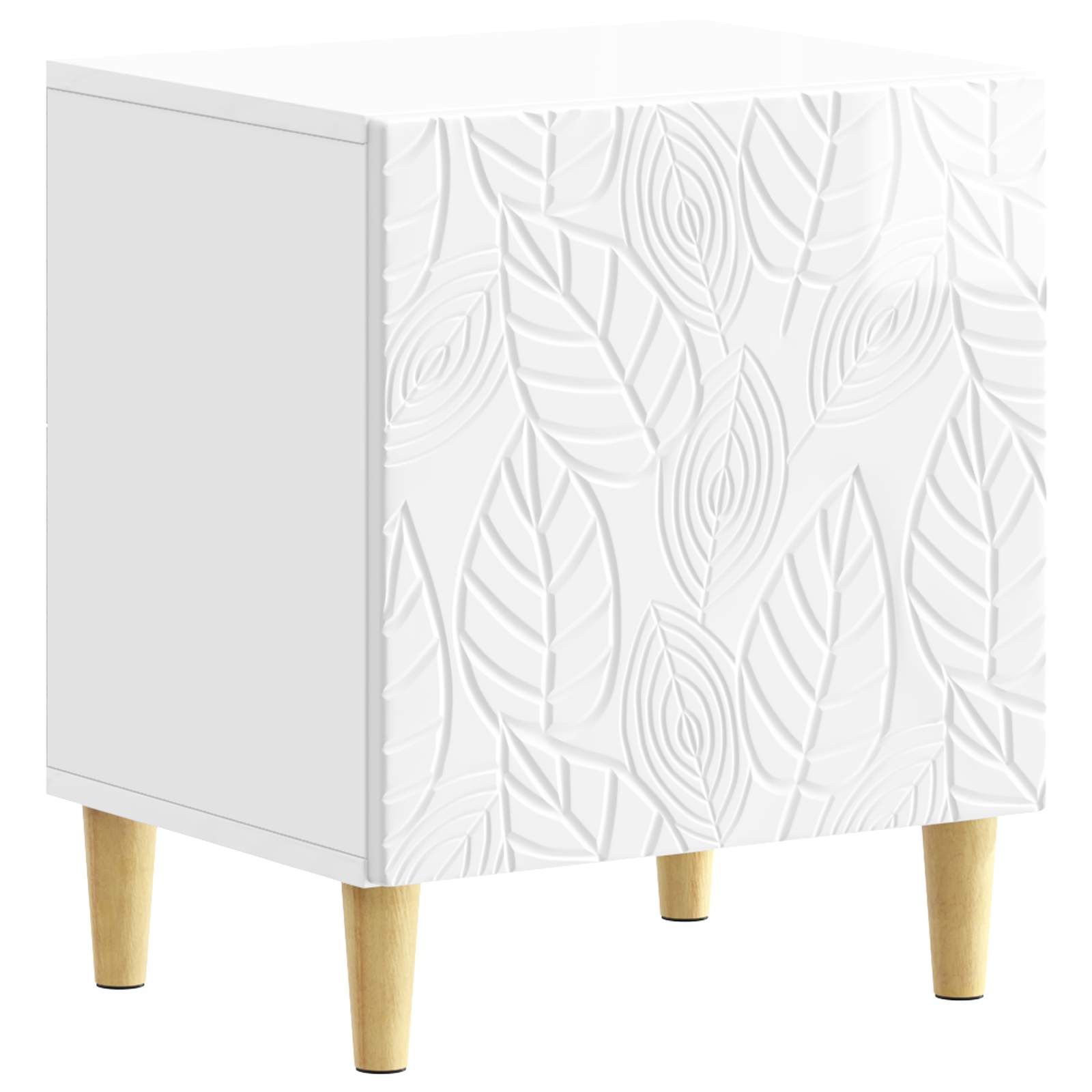 Noćni ormarić 2 pcs Bijela visokog sjaja 43 x 34,5 x 50 cm