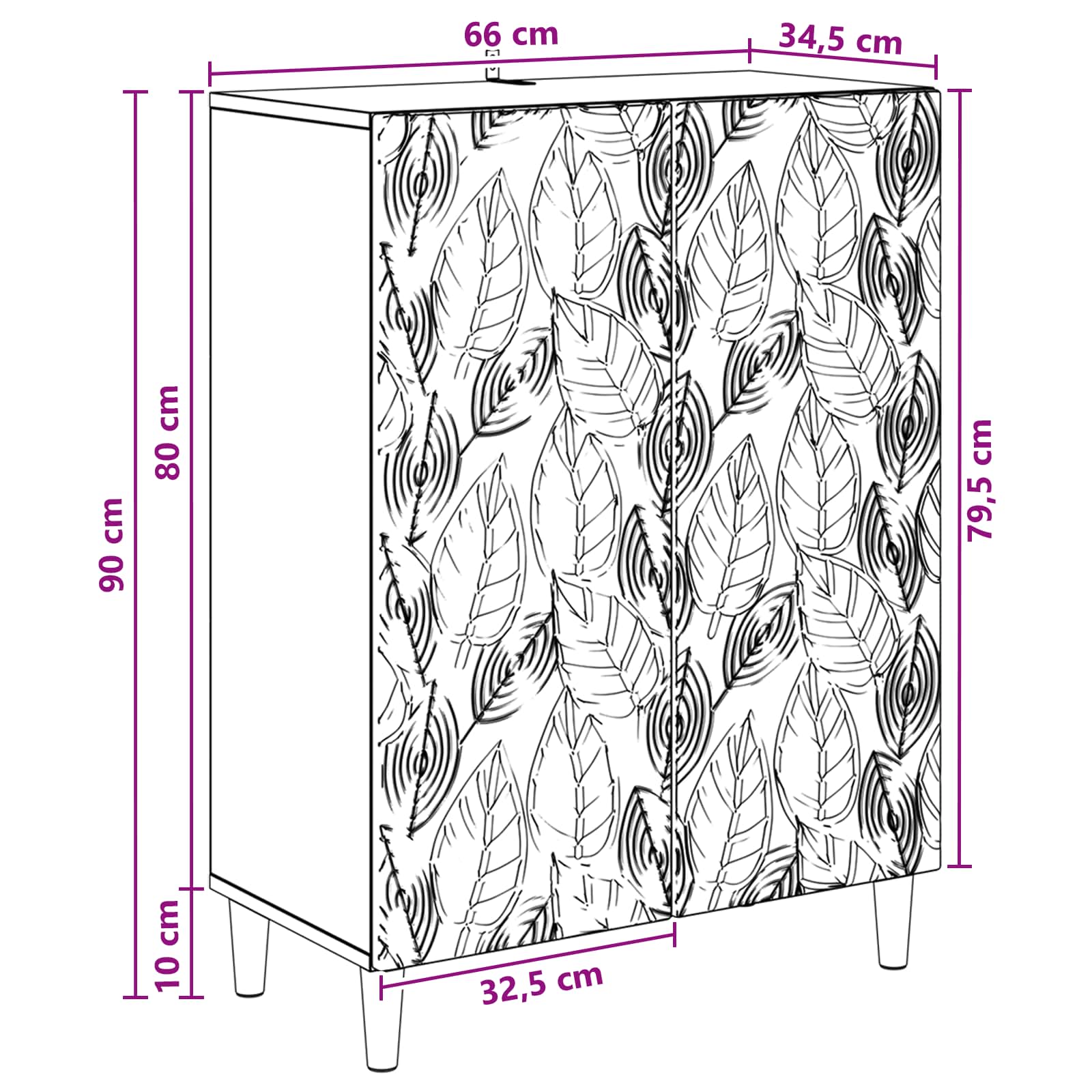 Postol Staro drvo 66 x 34,5 x 90 cm Konstruirano drvo