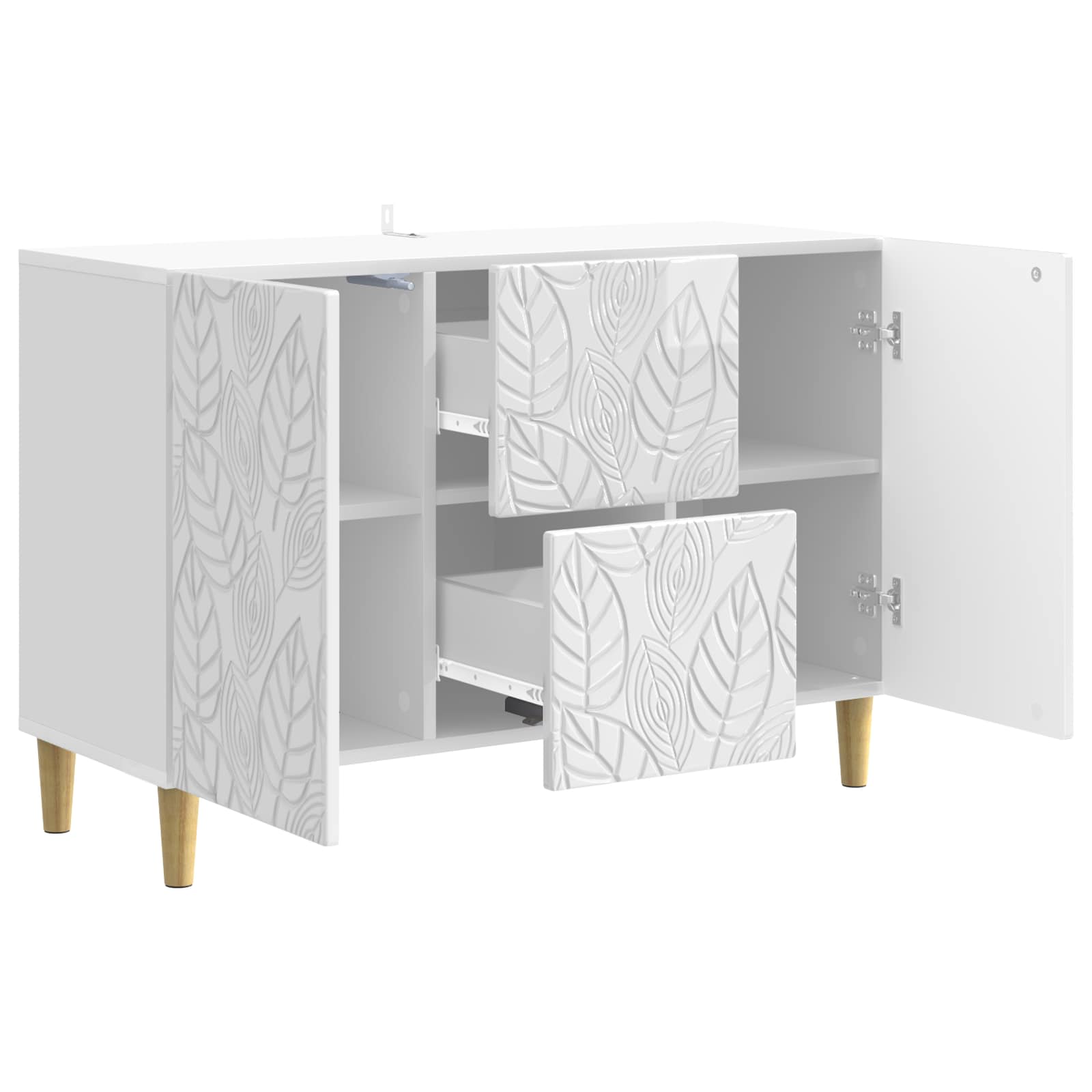 Kreveta Bijela visokog sjaja 89 x 34,5 x 60 cm
