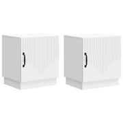 Noćni ormarić 2 pcs Bijela 43 x 34,5 x 47 cm Konstruirano drvo