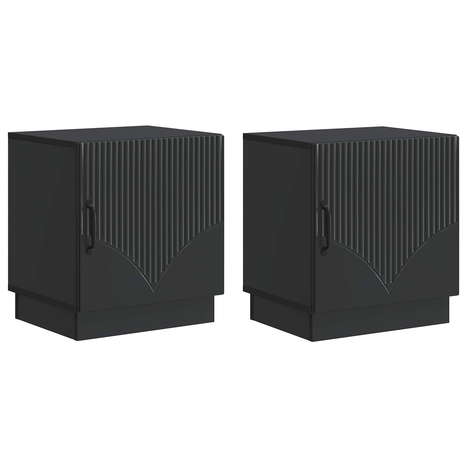 Noćni ormarić 2 pcs Crna 43 x 34,5 x 47 cm Konstruirano drvo
