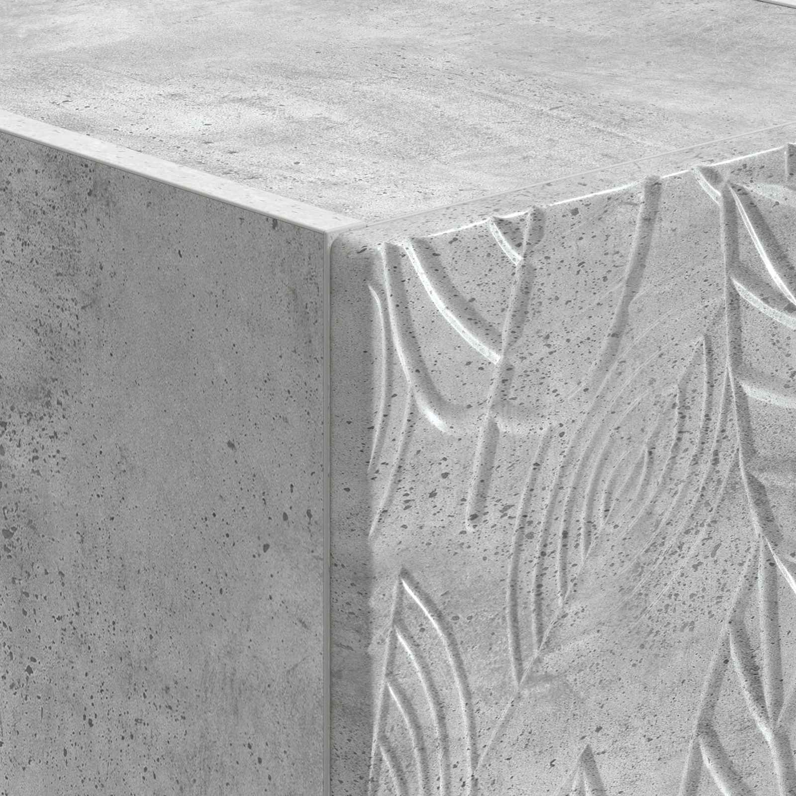 Stolna montirana na zid 2 pcs Betonska siva 34,5 x 33 x 20 cm
