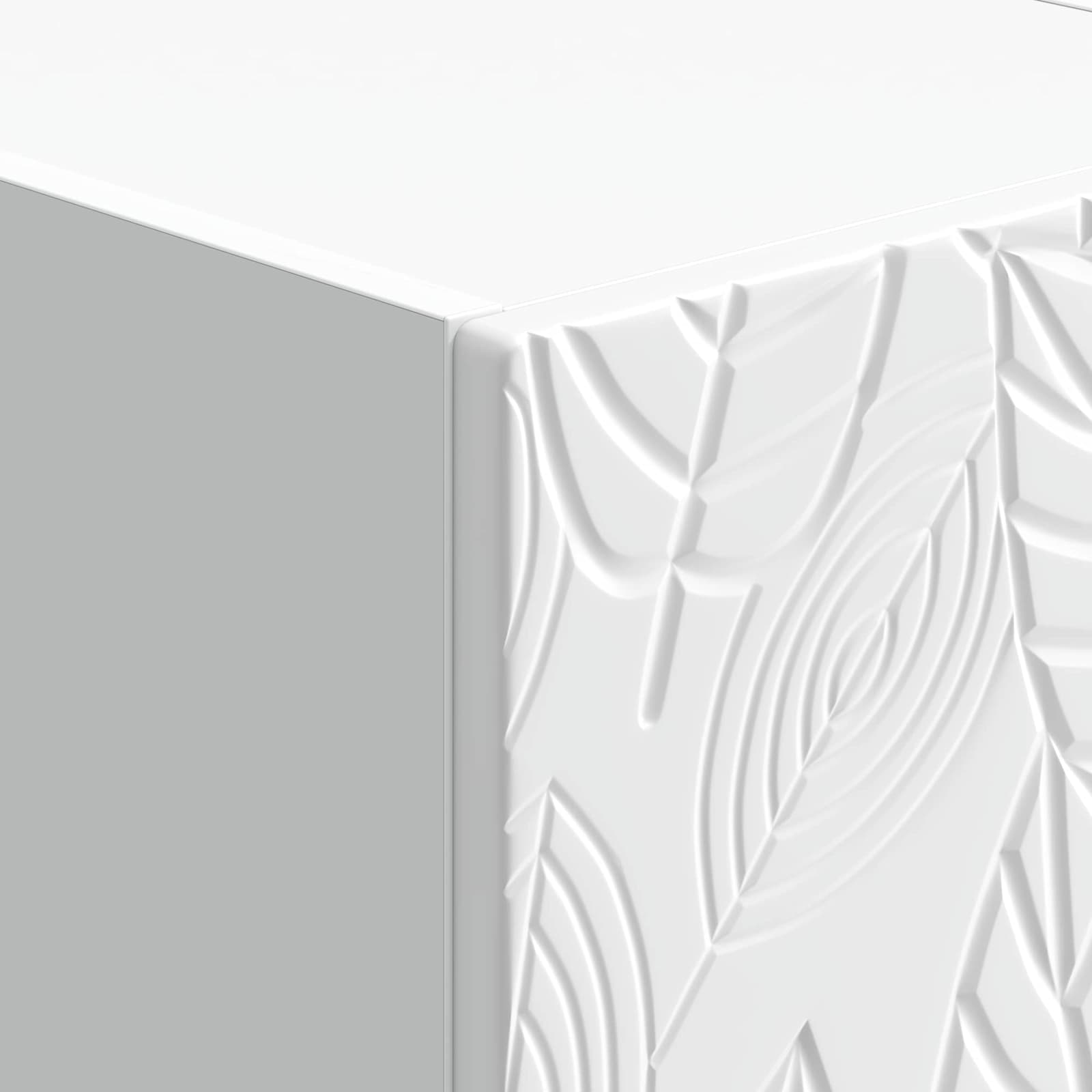 Noćni ormarić za montažu na zid Bijela visokog sjaja