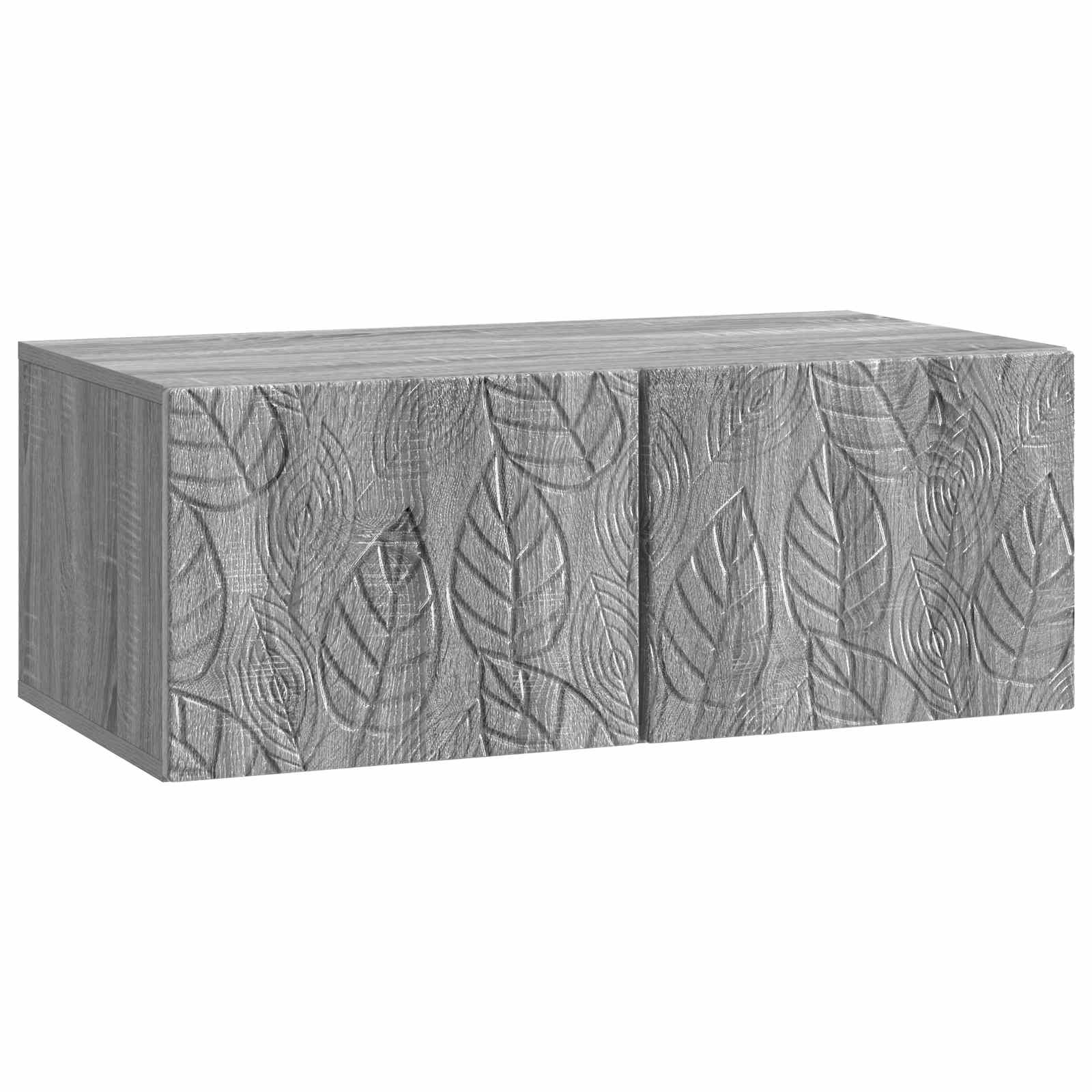 TV ormar za zid 98 x 31 cm Siva Sonoma Konstruirano drvo Zidne