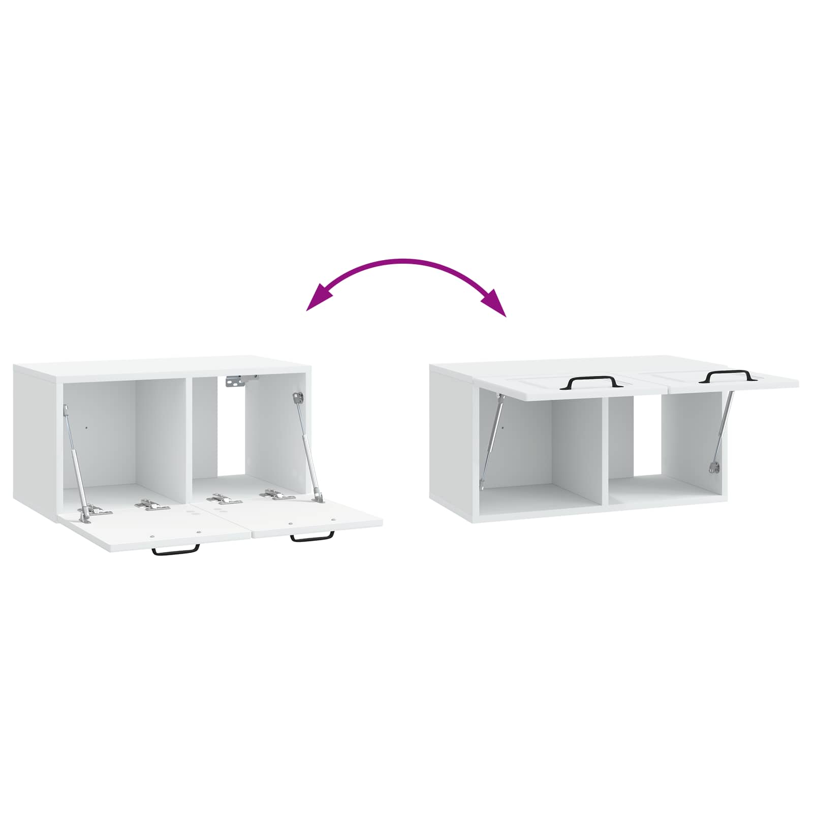 TV ormar za zid Bijela 59,5 x 31 x 30 cm Konstruirano drvo
