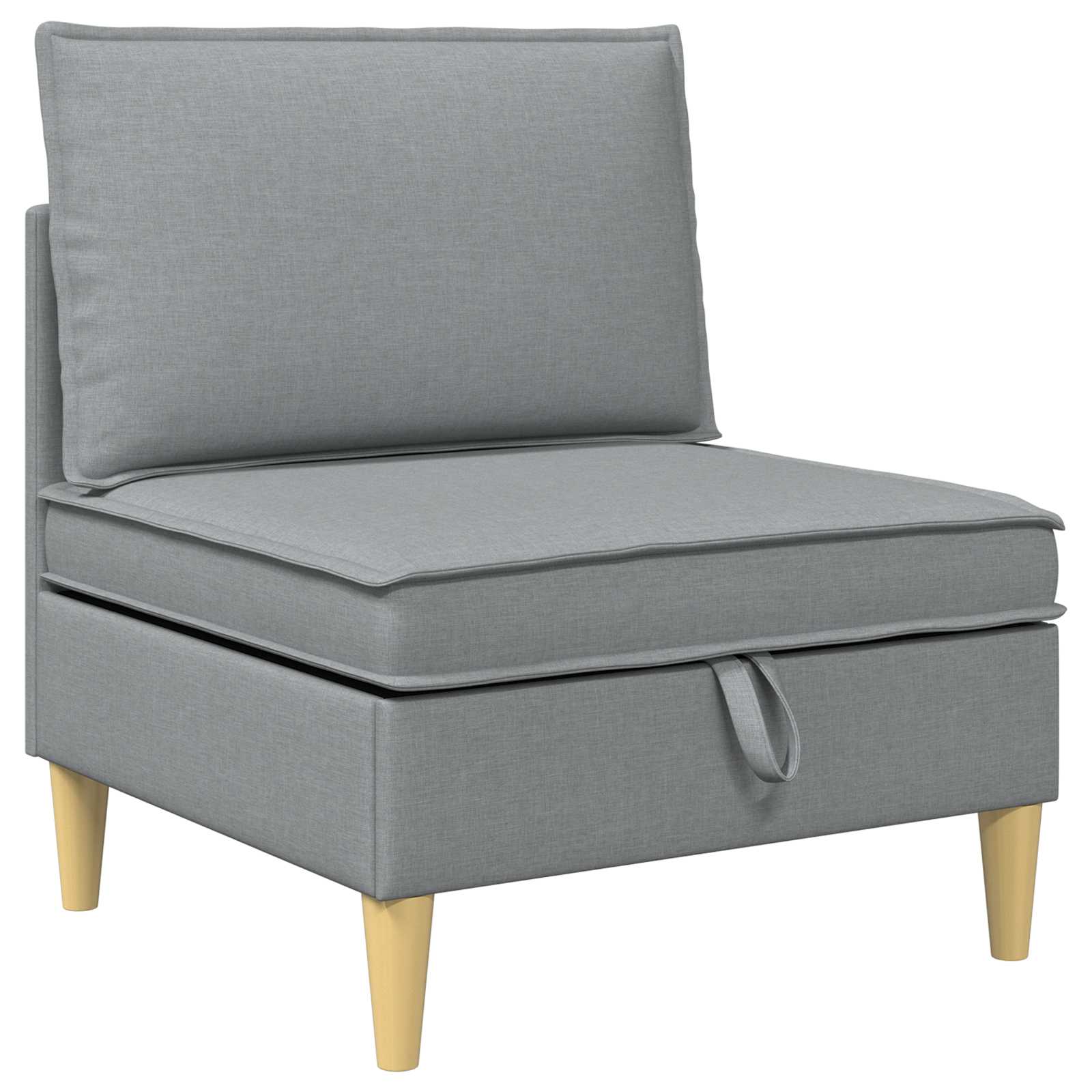 Modularni set sofe sa skladištem 4 pcs Svjetlosiva Tkanina