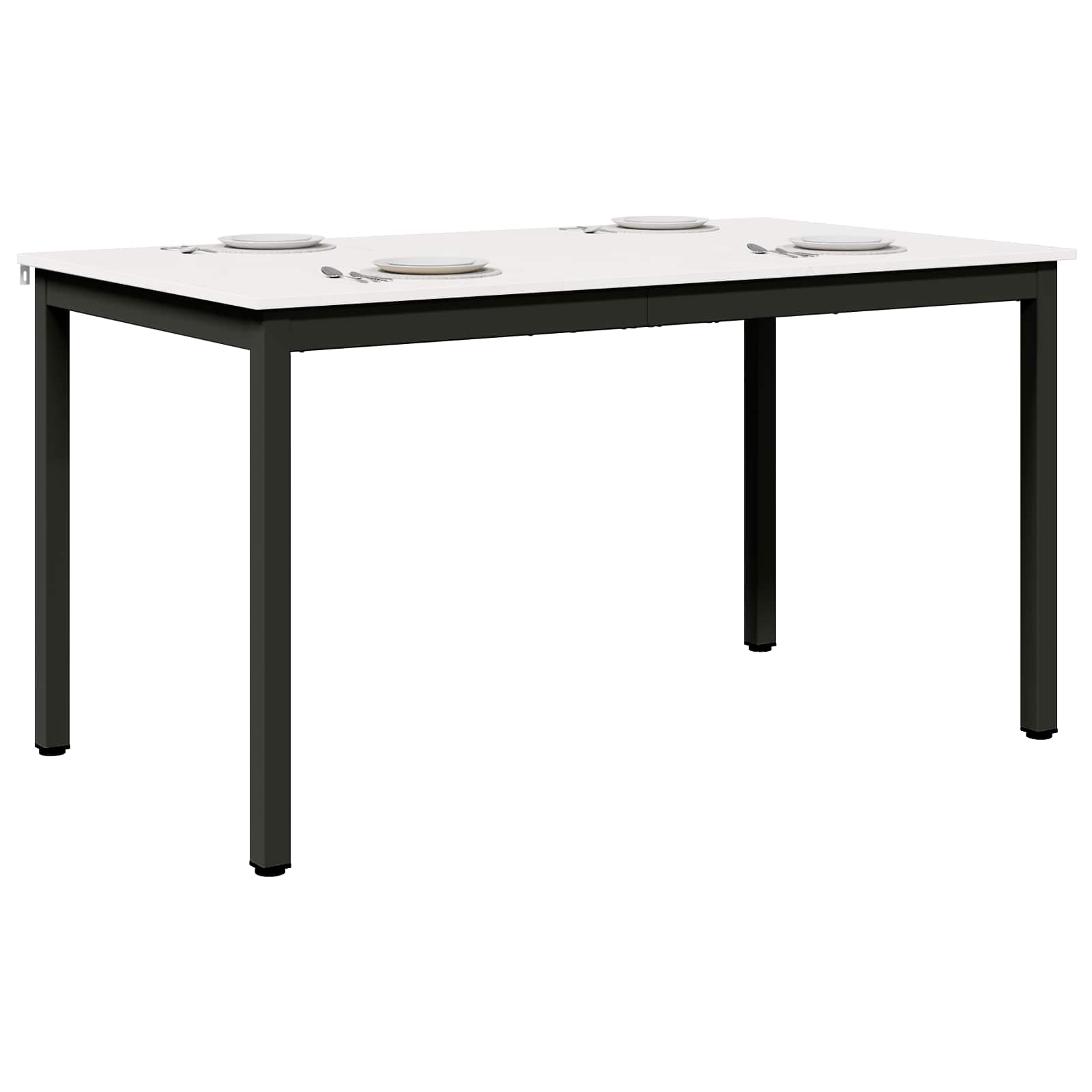 Stol za objedovanje Bijelo 140 x 80 x 75 cm Čvrsto borovo drvo