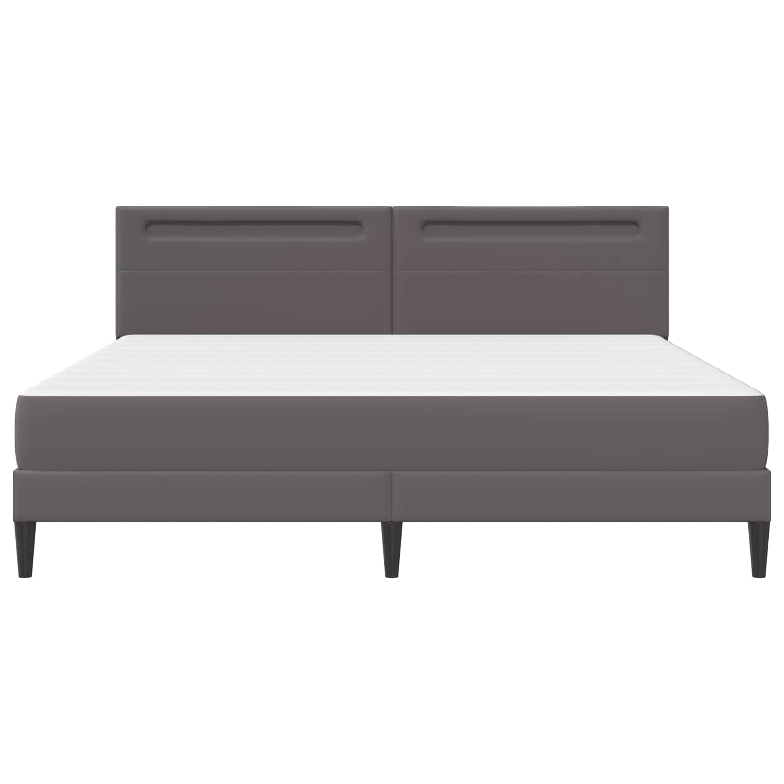 Krevetna konstrukcija Siva 200 x 200 cm Umjetna koža
