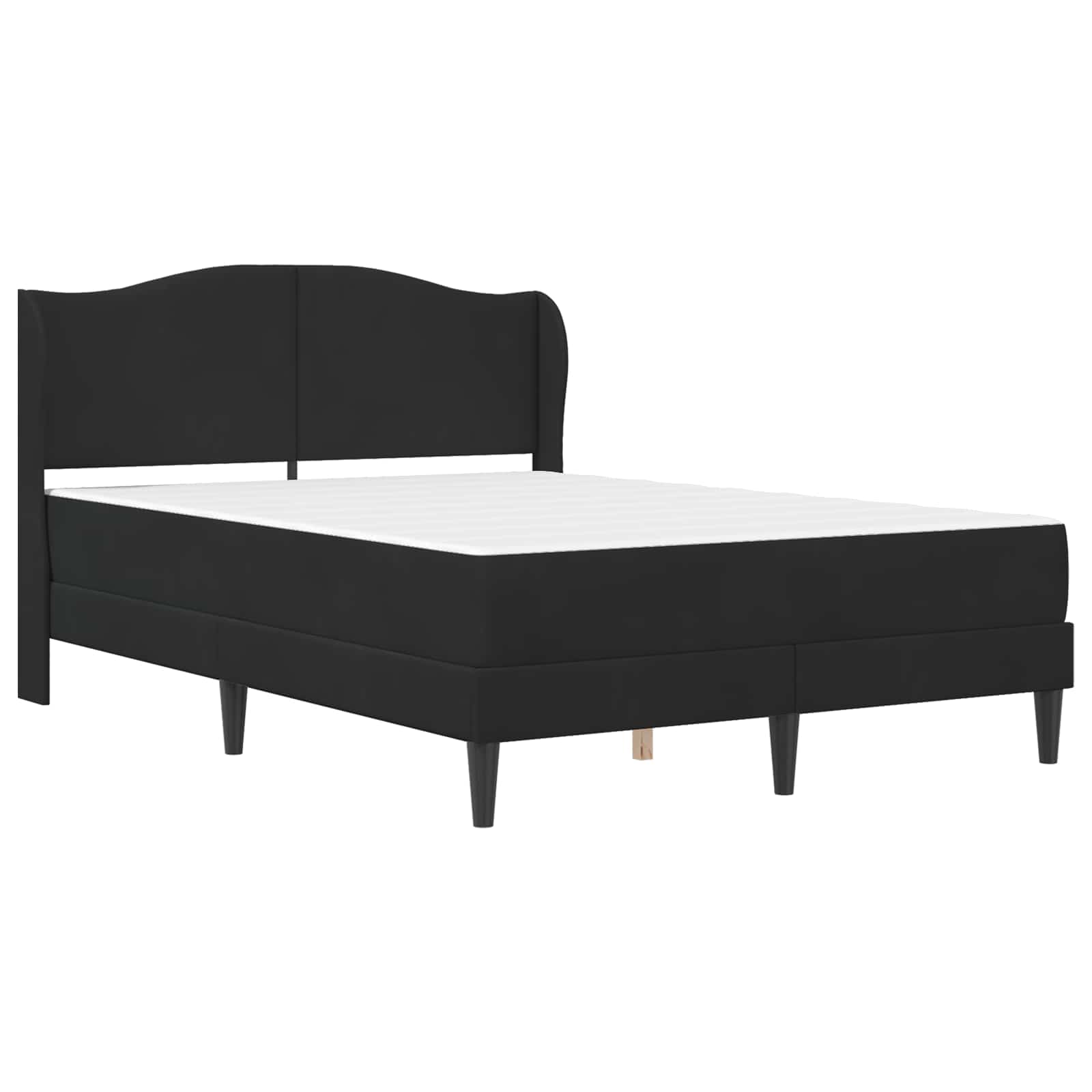 Krevetna konstrukcija 2 pcs Crna 120 x 190 cm Baršun