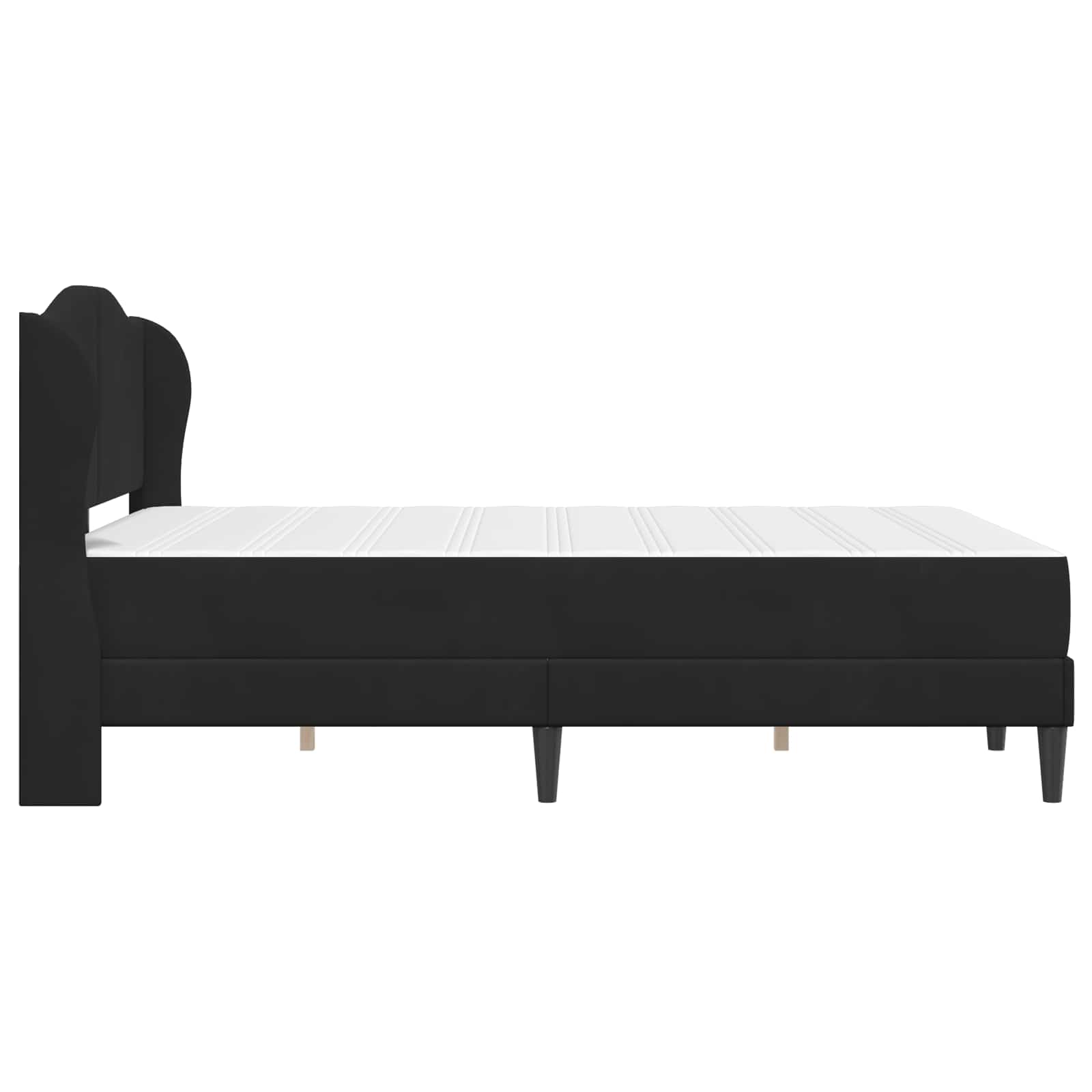 Krevetna konstrukcija 2 pcs Crna 120 x 190 cm Baršun