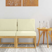 Set vanjskih sofa Bijela i krem 59 x 63 x 73 cm