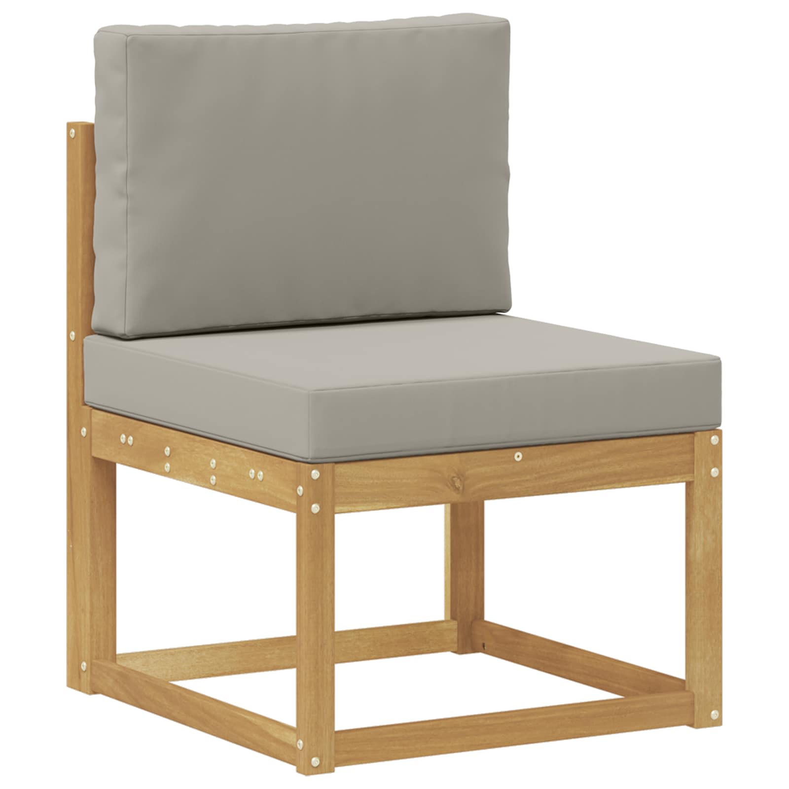 Set vanjskih sofa Bijela i svjetlosiva 59 x 63 x 73 cm